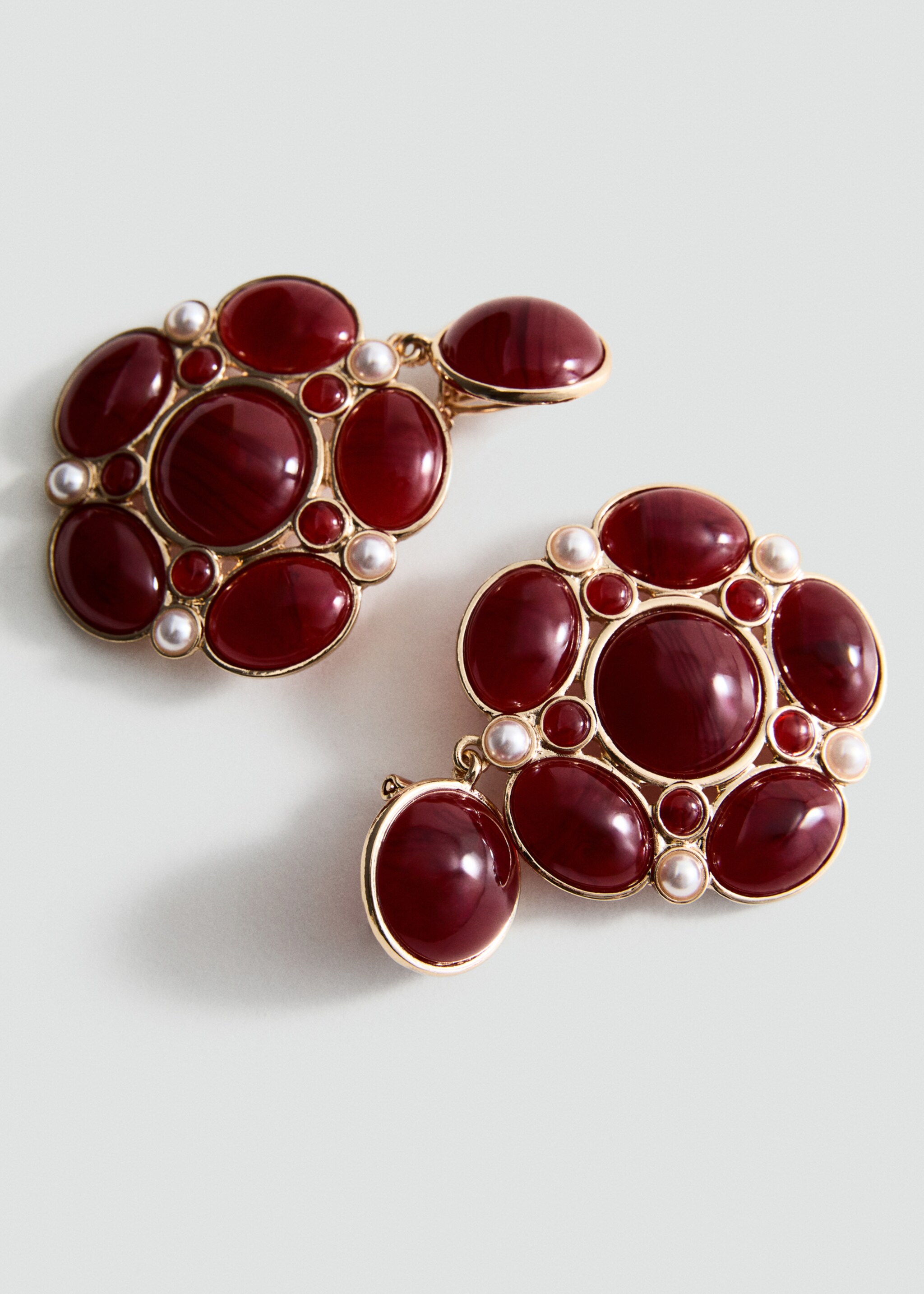 Pendientes apliques resina - Plano medio
