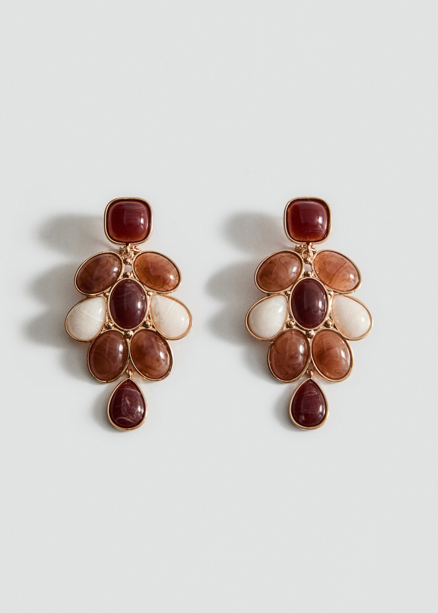 Pendientes resina combinados - Artículo sin modelo