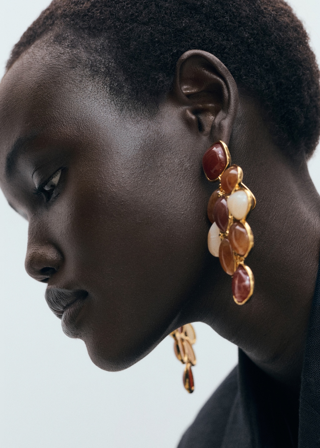 Mixed resin earrings