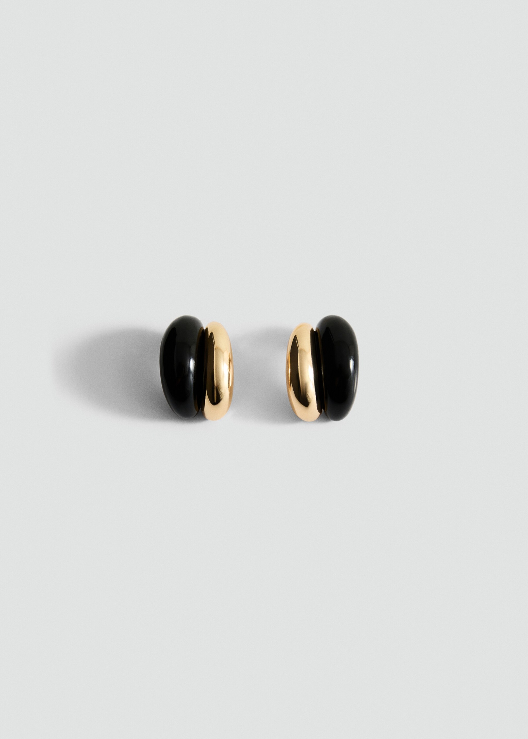 Mixed resin earrings - Article without model, Gold. Ref: 17014135-00.