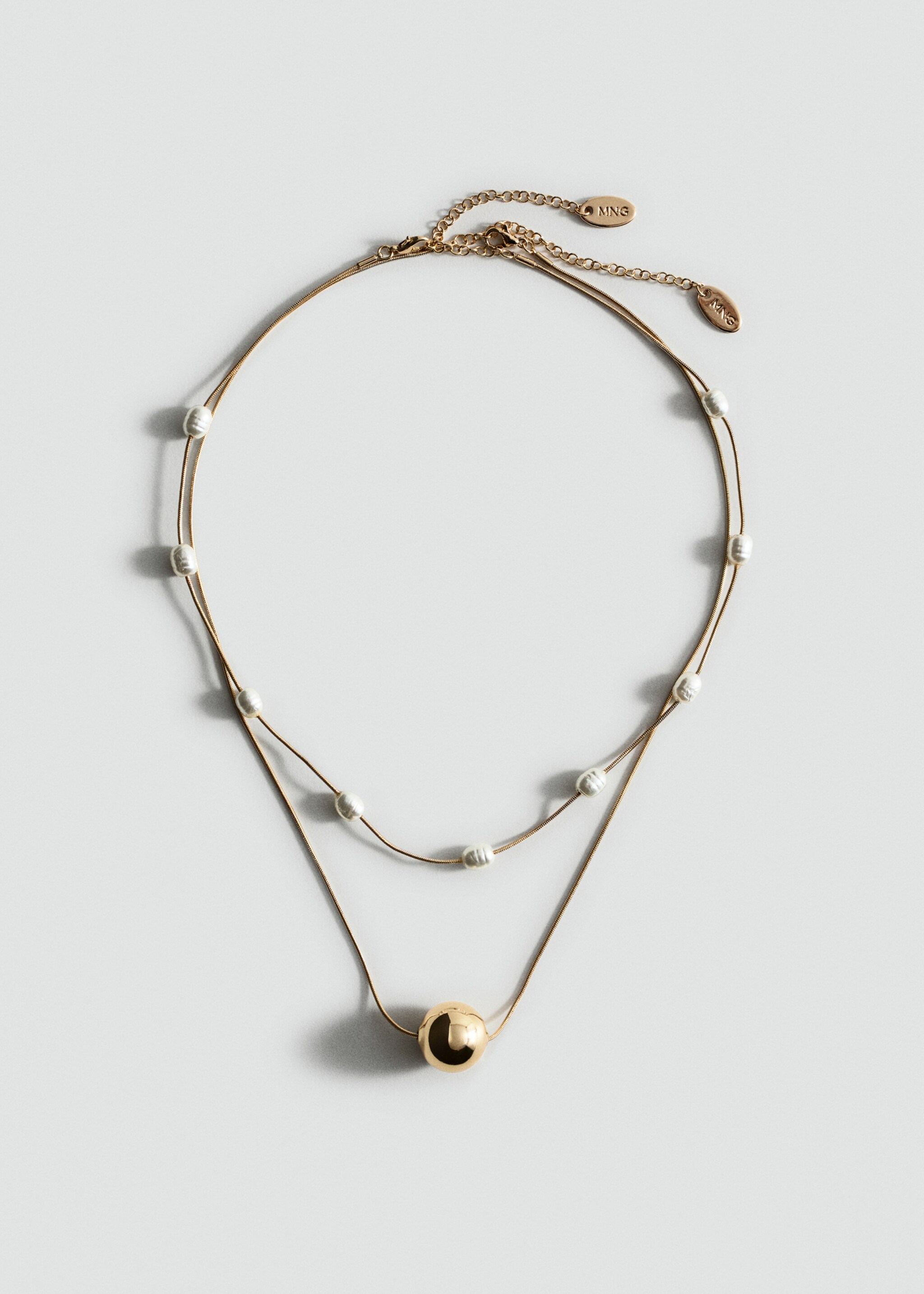 Mixed double necklace - Article without model, Gold. Ref: 17014136-00.