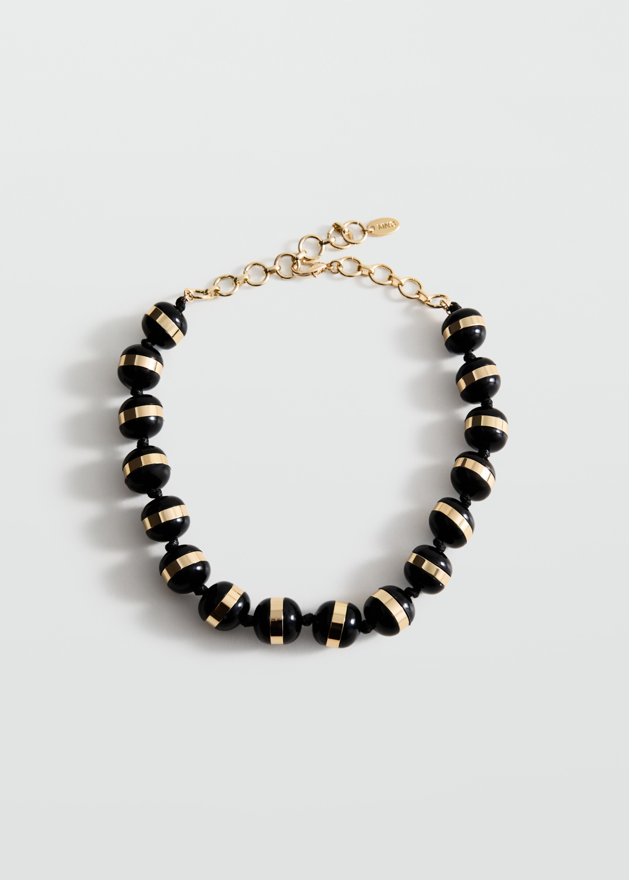 Combined ball necklace - Article without model, Black. Ref: 17014137-00.