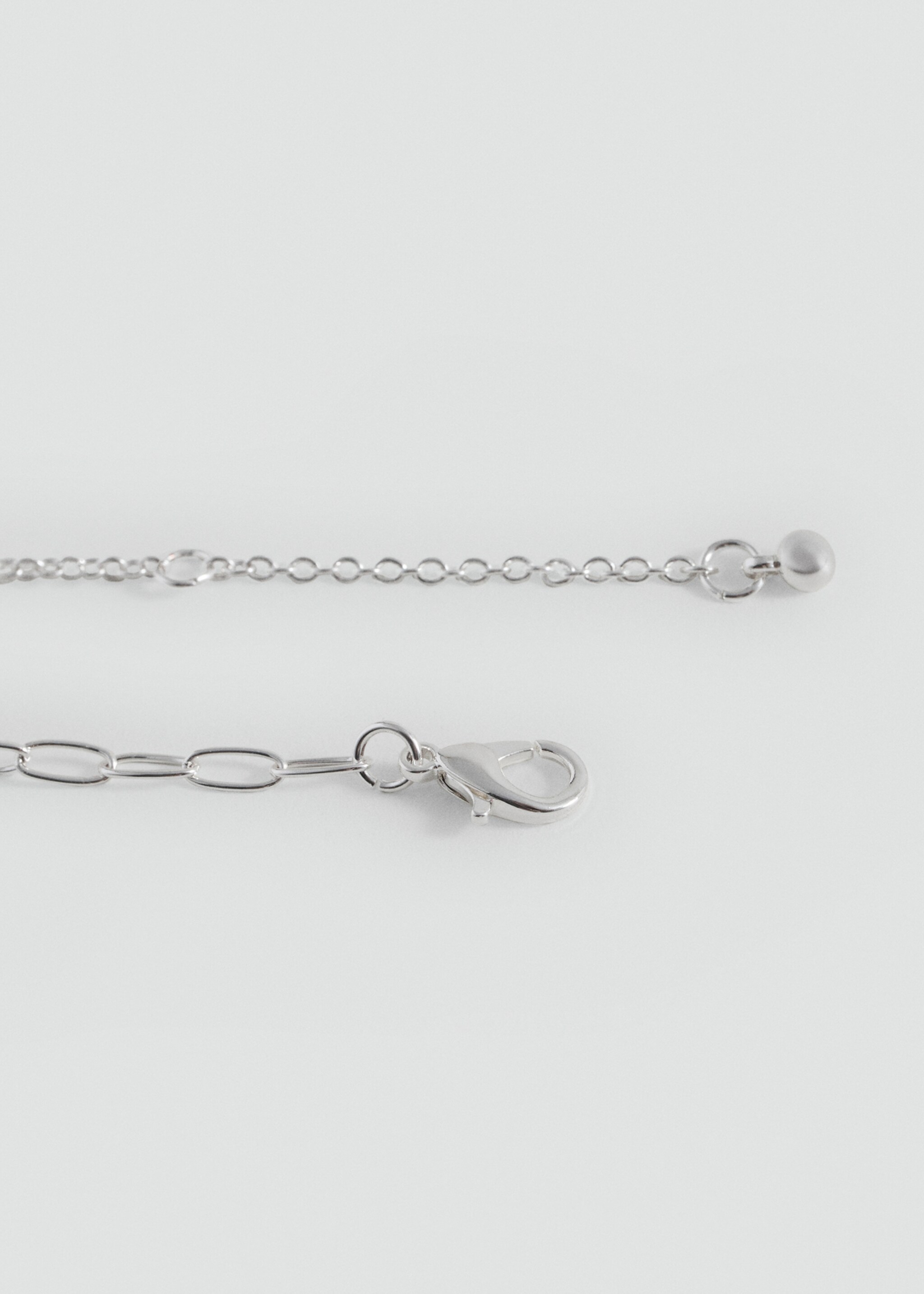 Mixed bead necklace - Details of the article 2, Silver. Ref: 17014138-00.