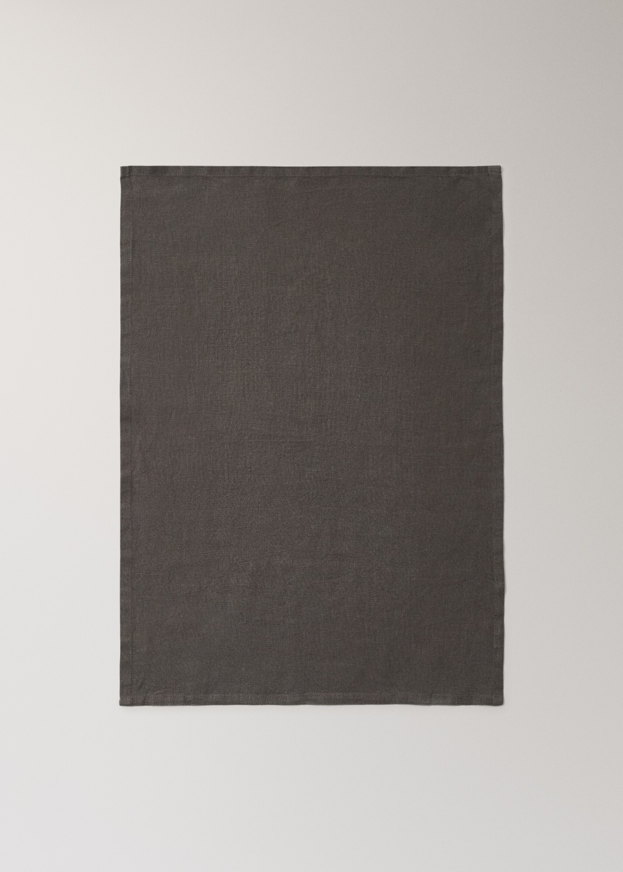 100% linen kitchen cloth - Details of the article 1, Khaki. Ref: 17014139-00.