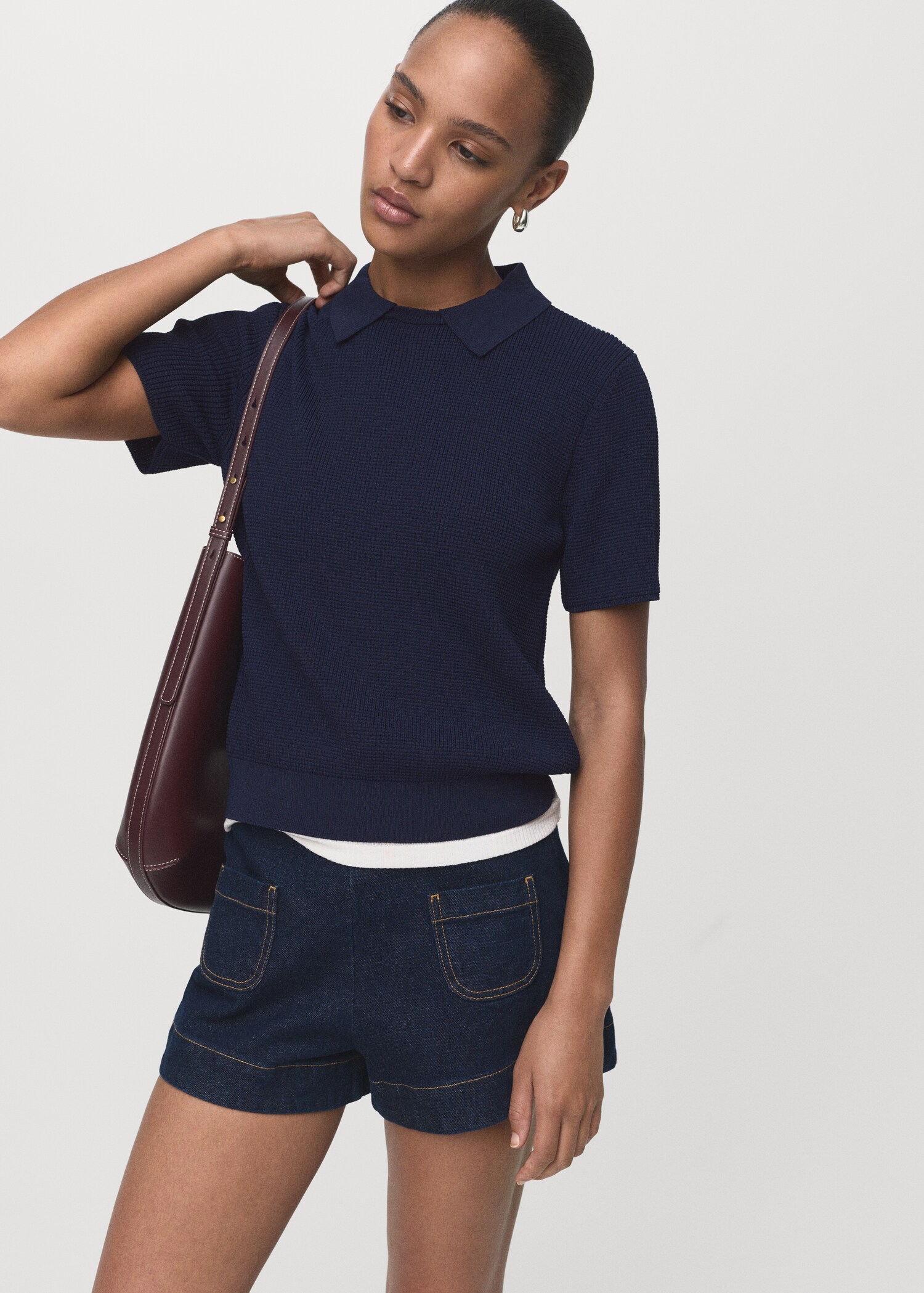 Shirt collar sweater - Medium plane