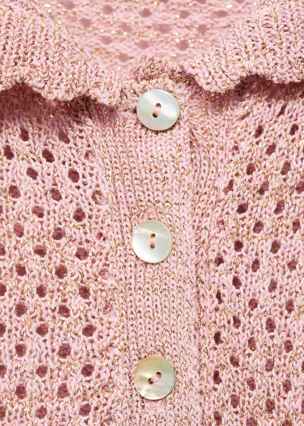 Lurex crochet sweater