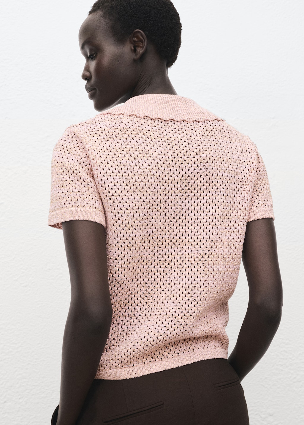 Lurex crochet sweater