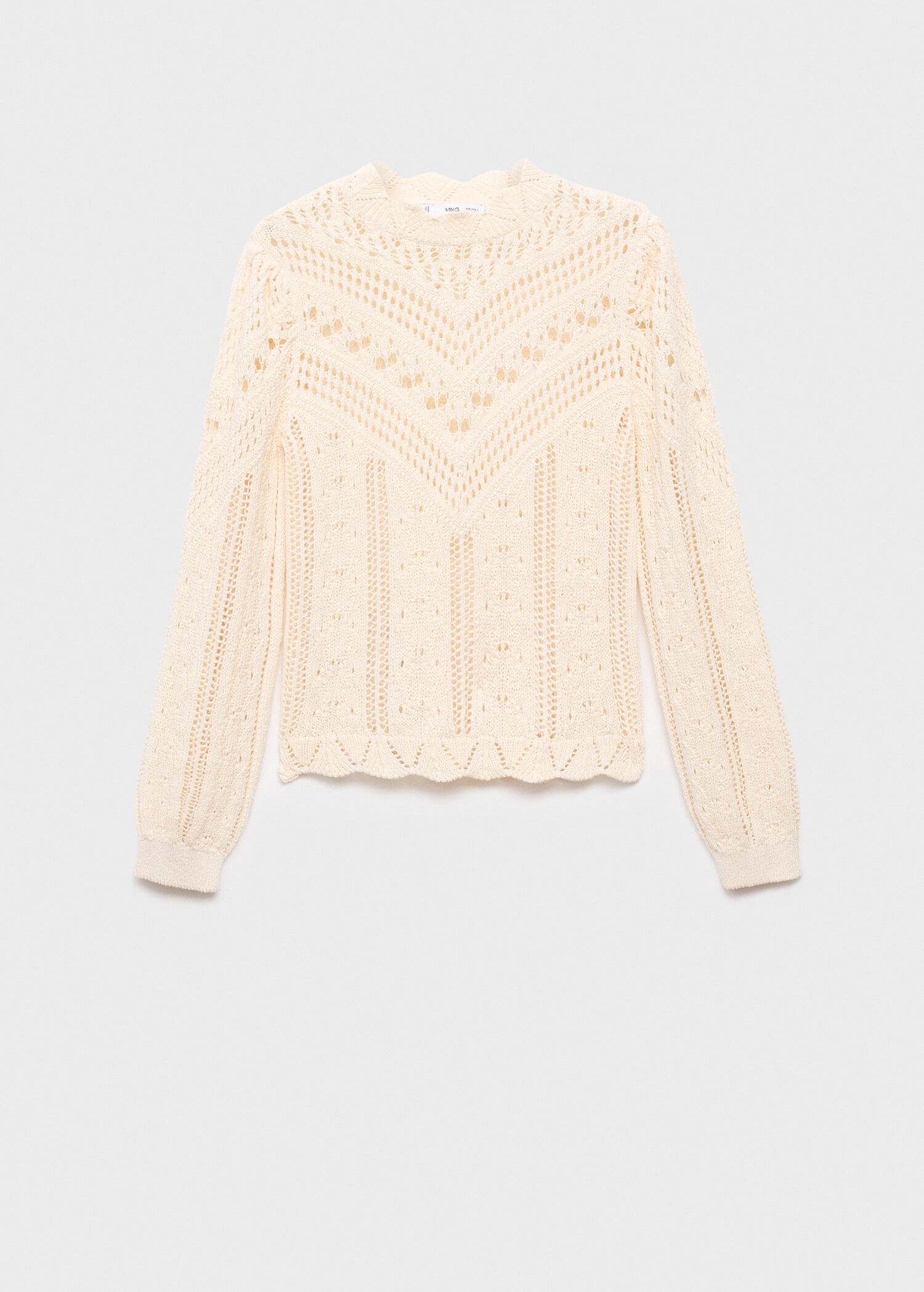 Knitted sweater with openwork details - Article without model