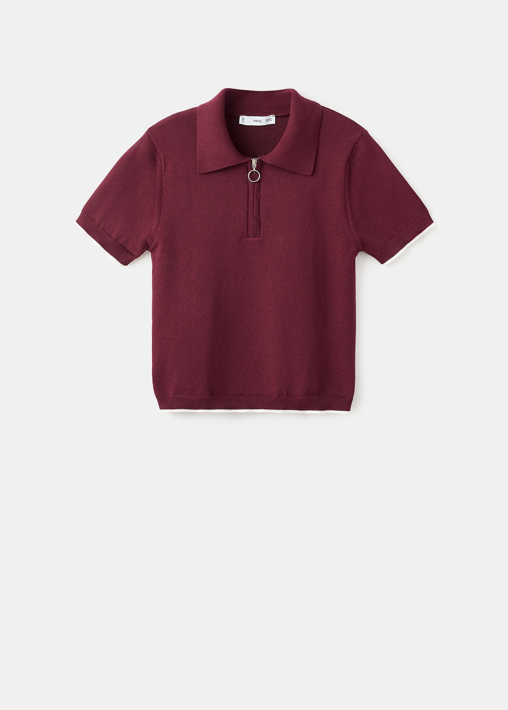 Polo-neck sweater with zipper