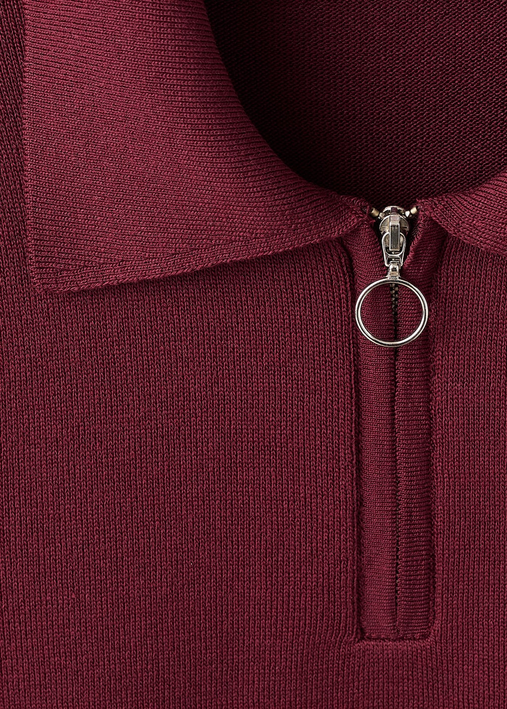 Polo-neck sweater with zipper