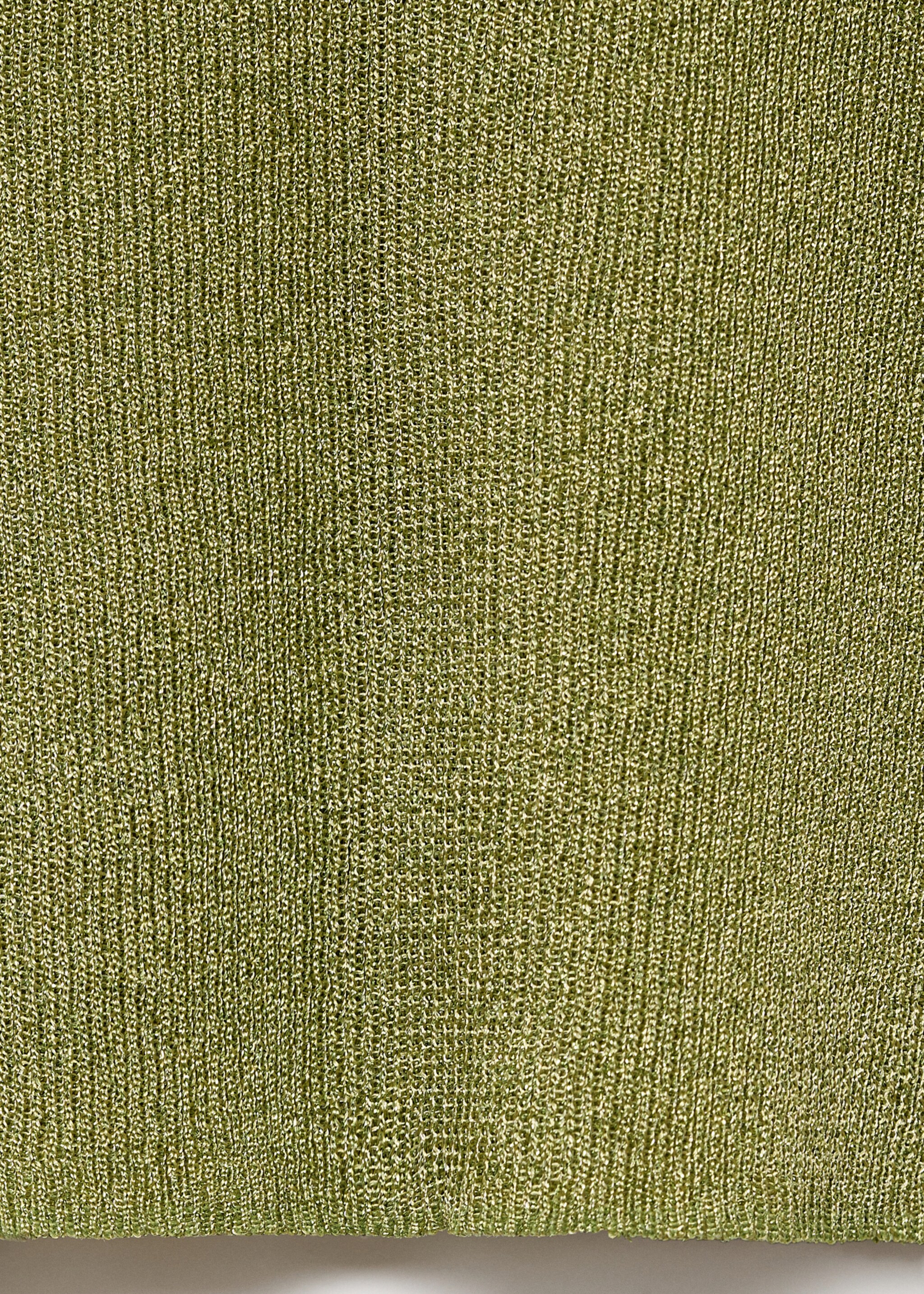 Lurex polo neck sweater - Details of the article 0, Pastel Green. Ref: 17014145-00.