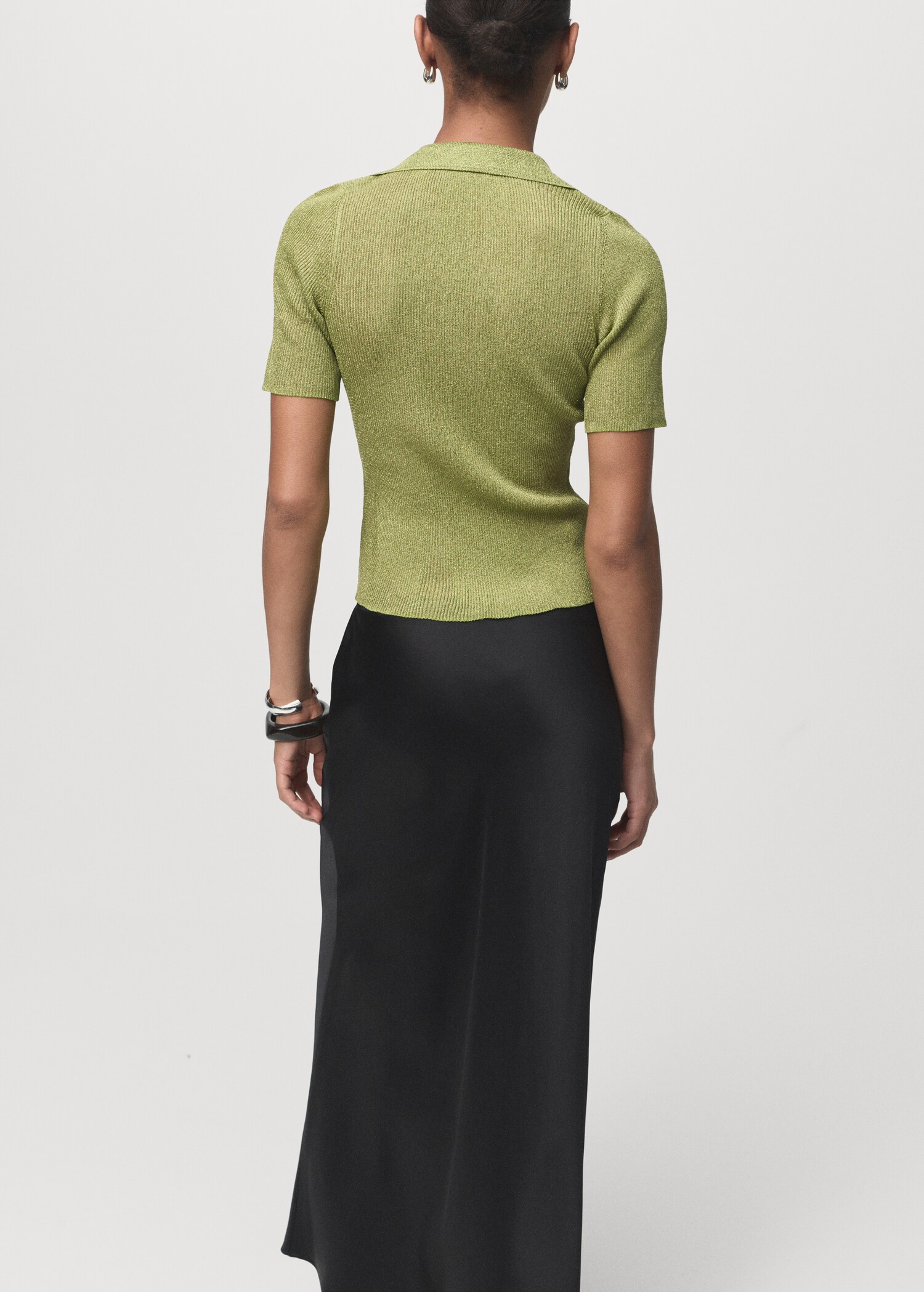 Jersey lúrex cuello polo - Reverso del artículo