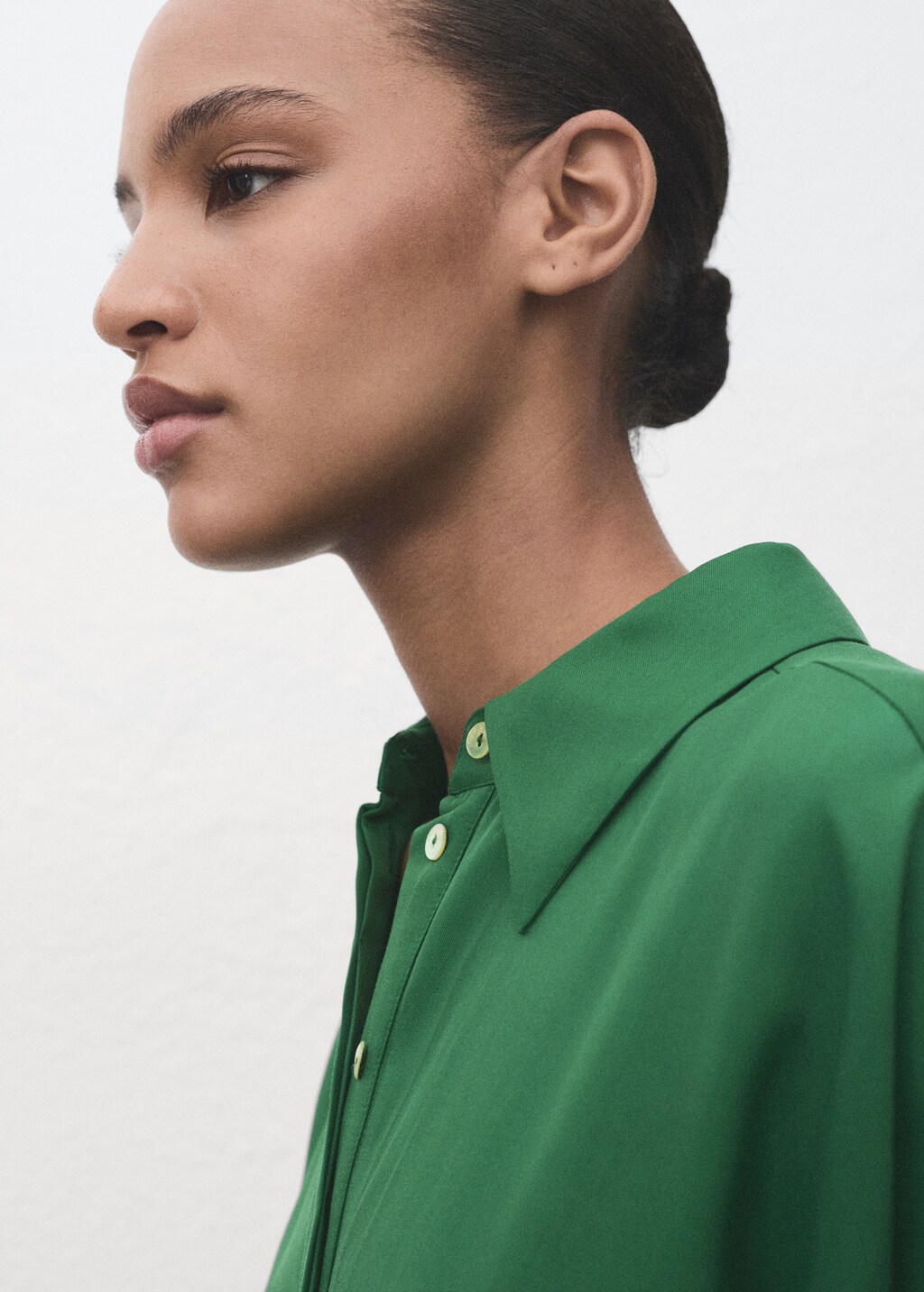 Lyocell shirt dress - image 4