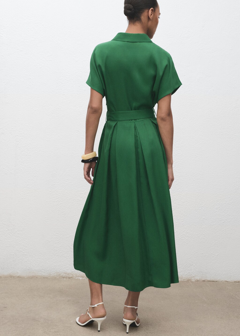 Lyocell shirt dress - image 3