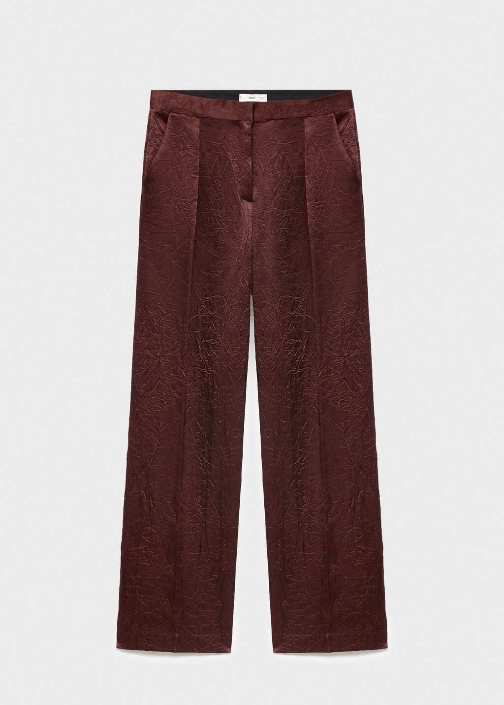 Straight-leg crinkled-effect pants - image 5