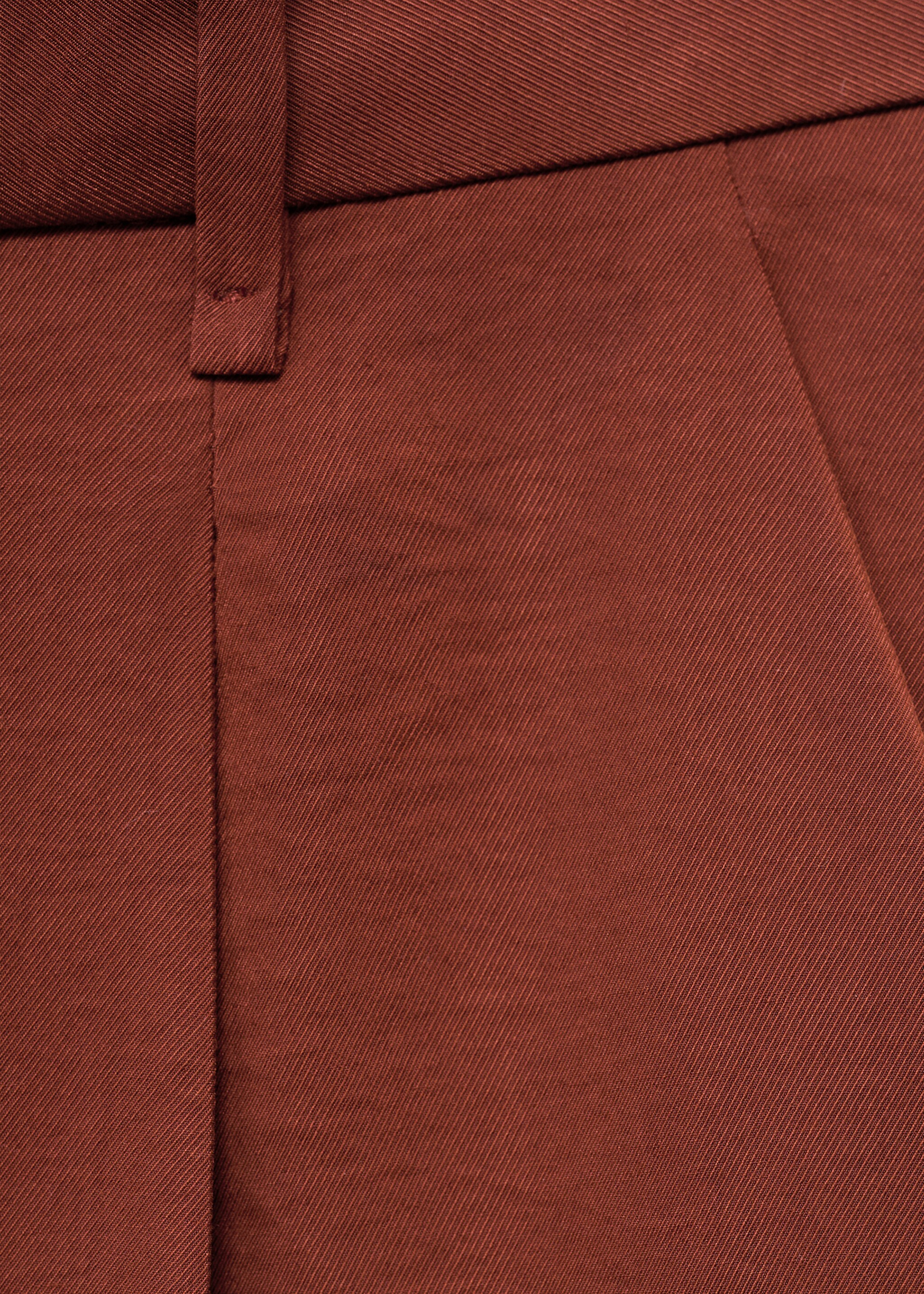 Pantalón recto modal - Detalle del artículo 0, Naranja tostado. Ref: 17014151-00.