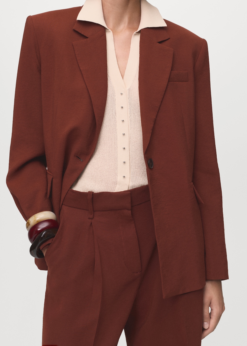 Modal straight-fit pants