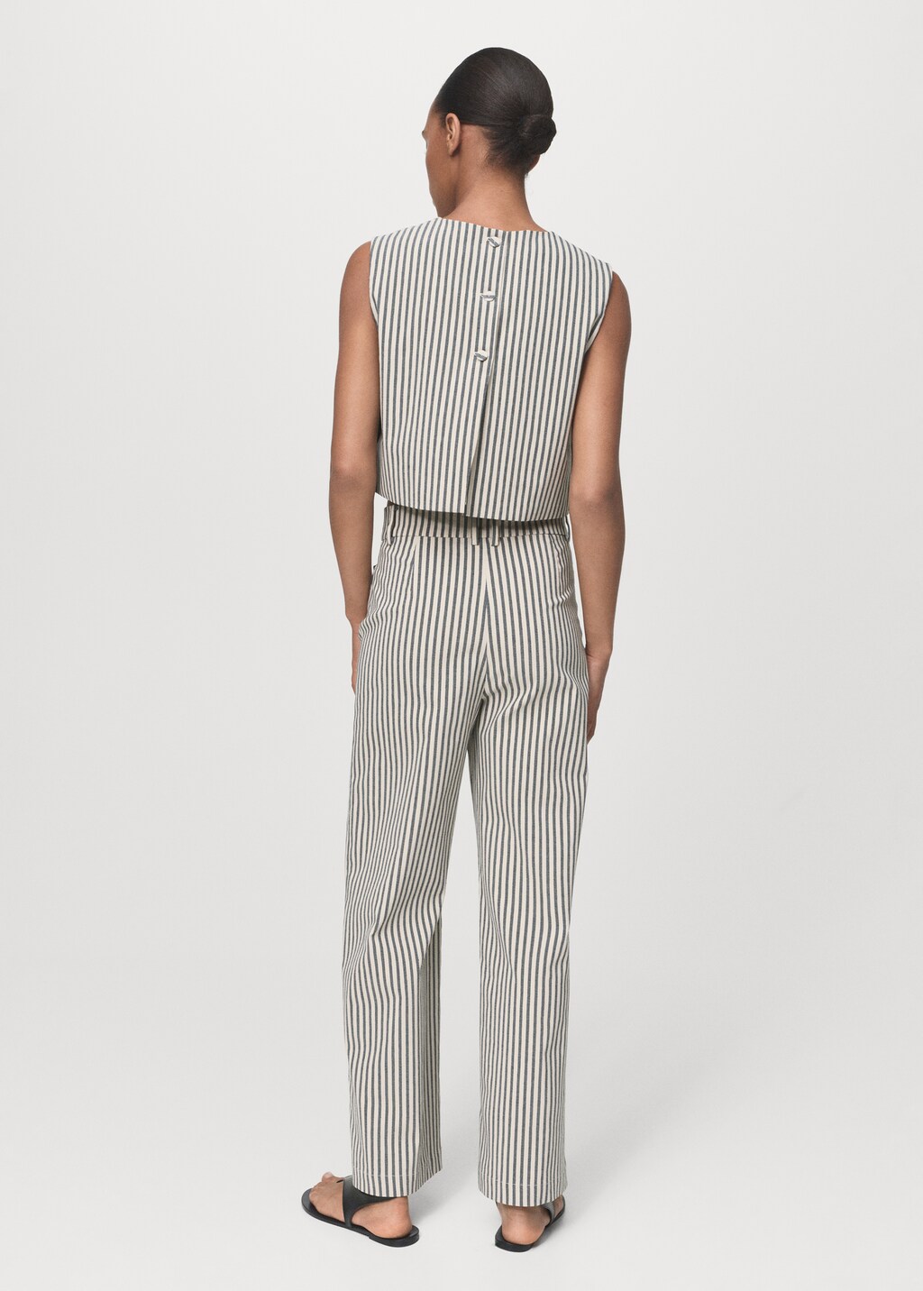 Striped pants with pockets - image 3