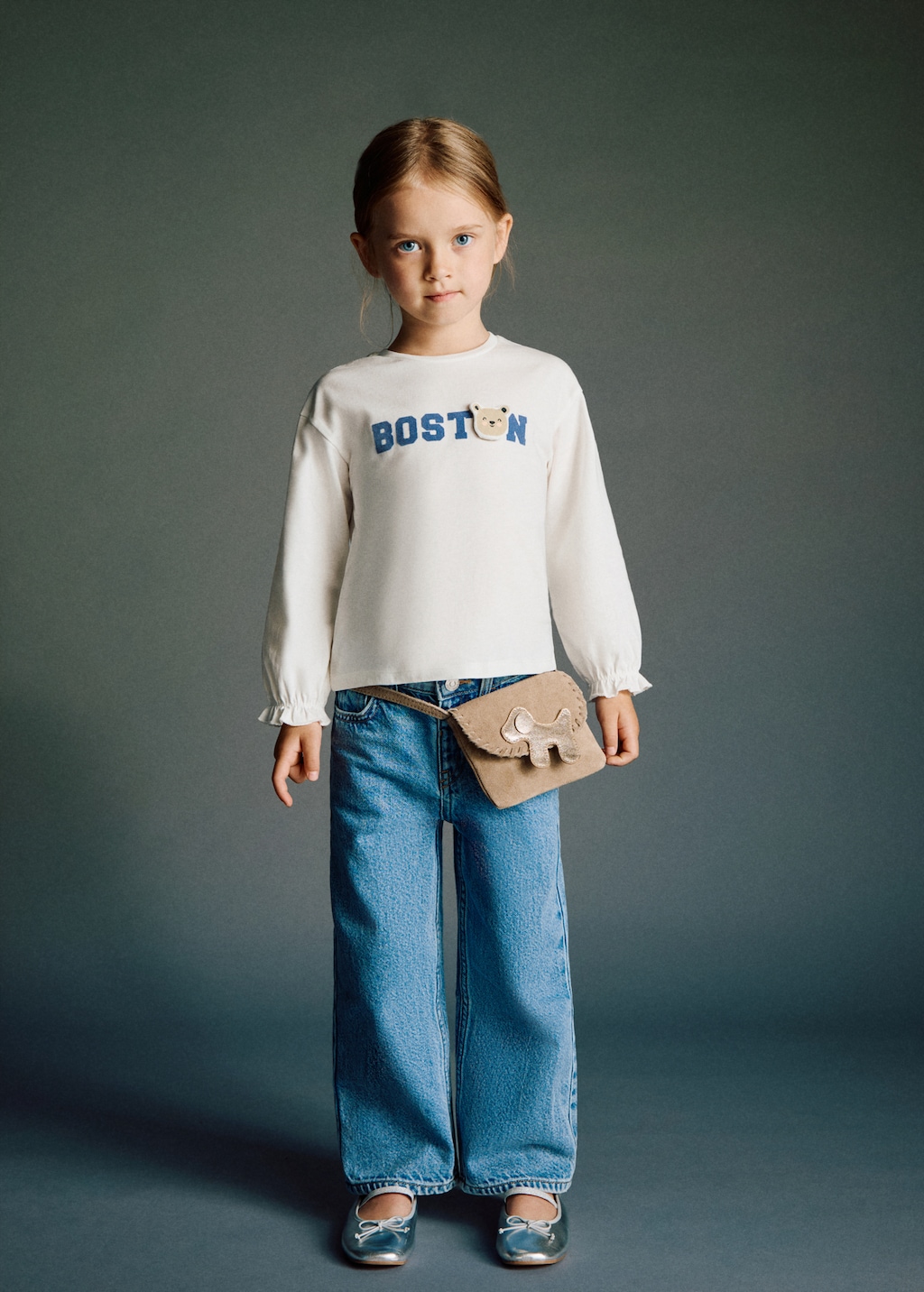 Children's embroidered cotton t-shirt