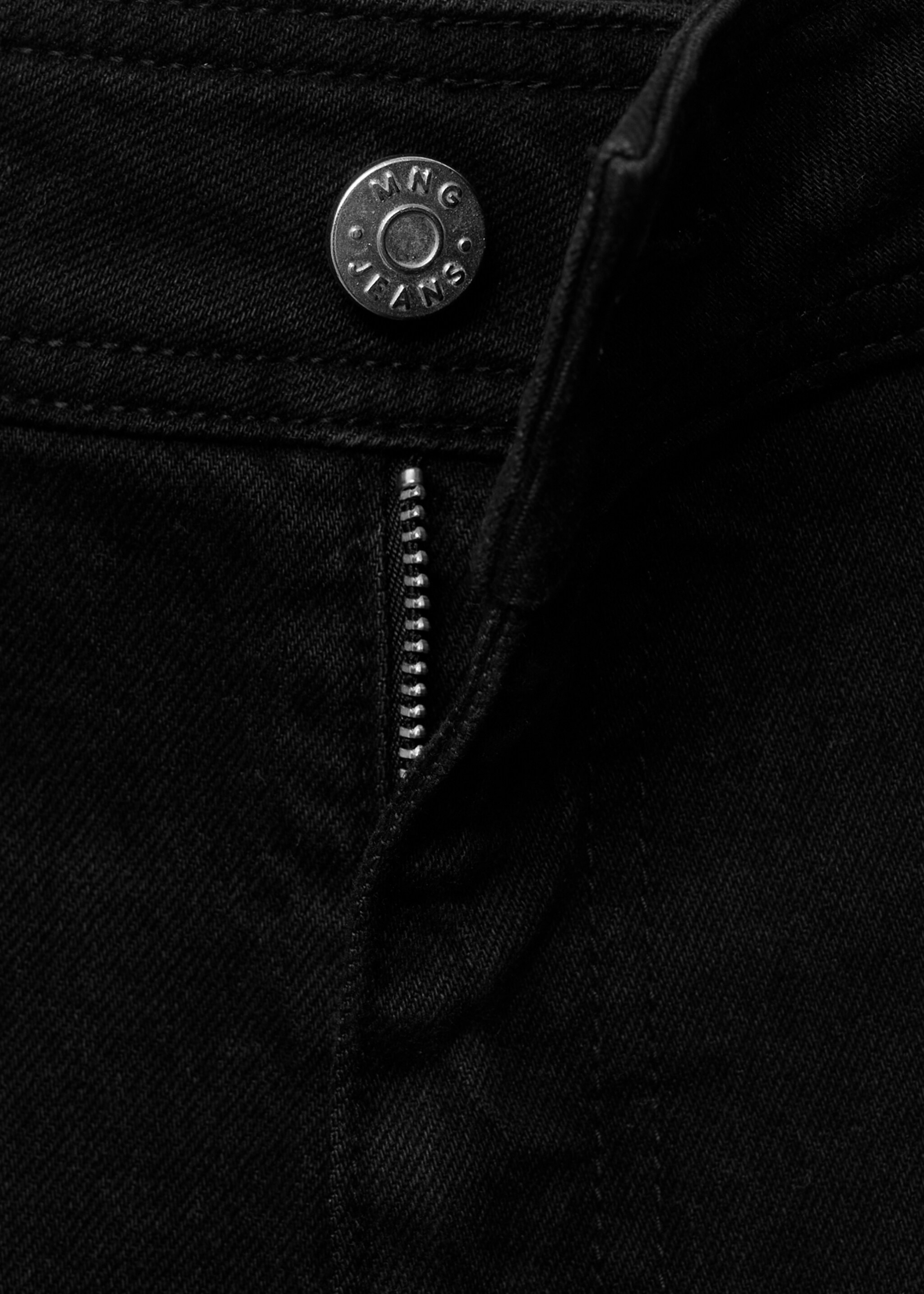 Catherin culotte high-rise jeans - Details of the article 8, Black denim. Ref: 17014427-00.