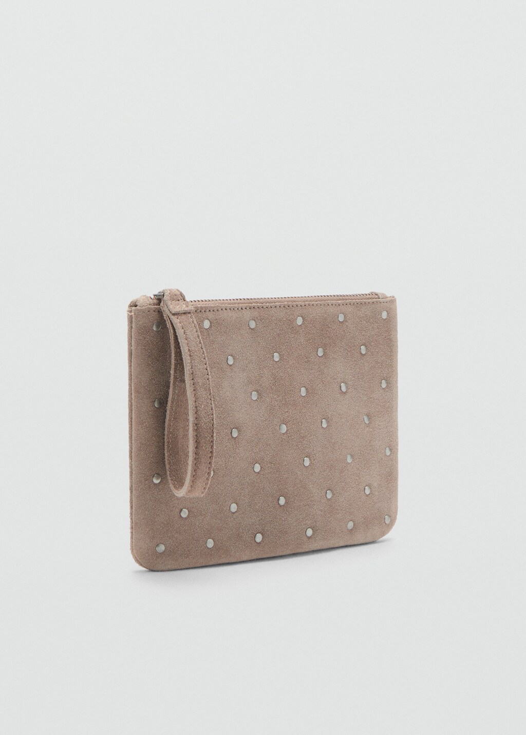 Studded clutch bag