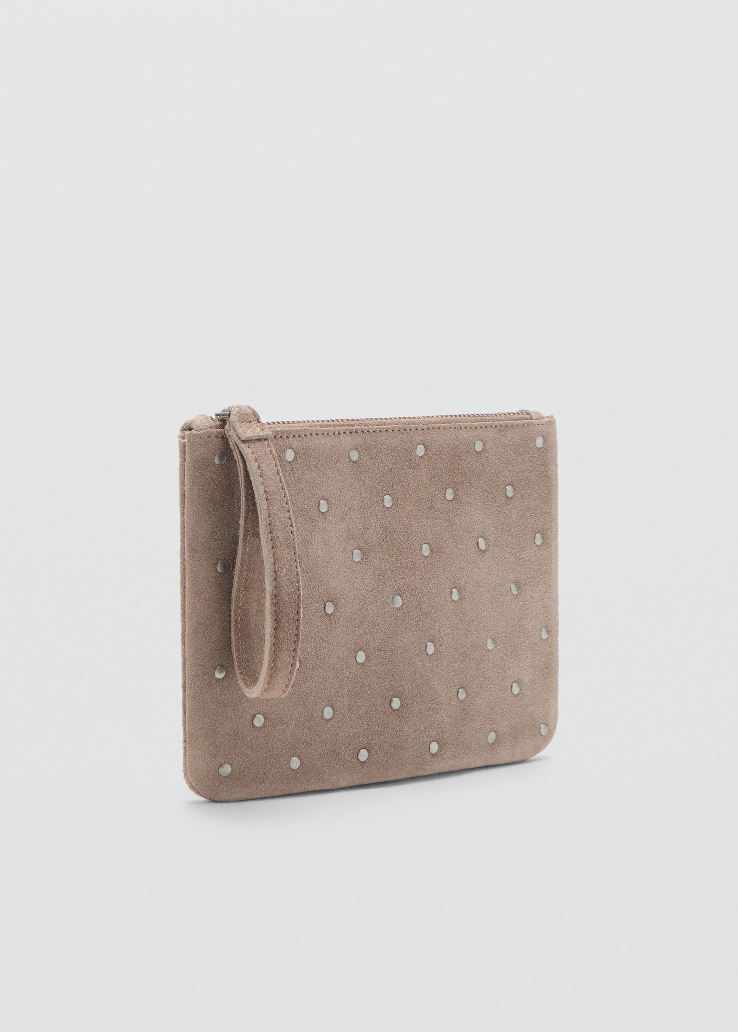 Studded clutch bag