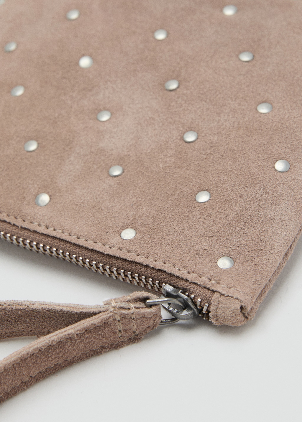 Studded clutch bag