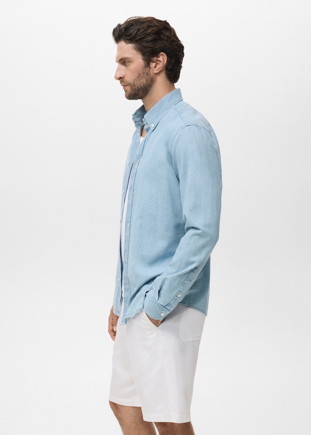 Regular fit denim shirt