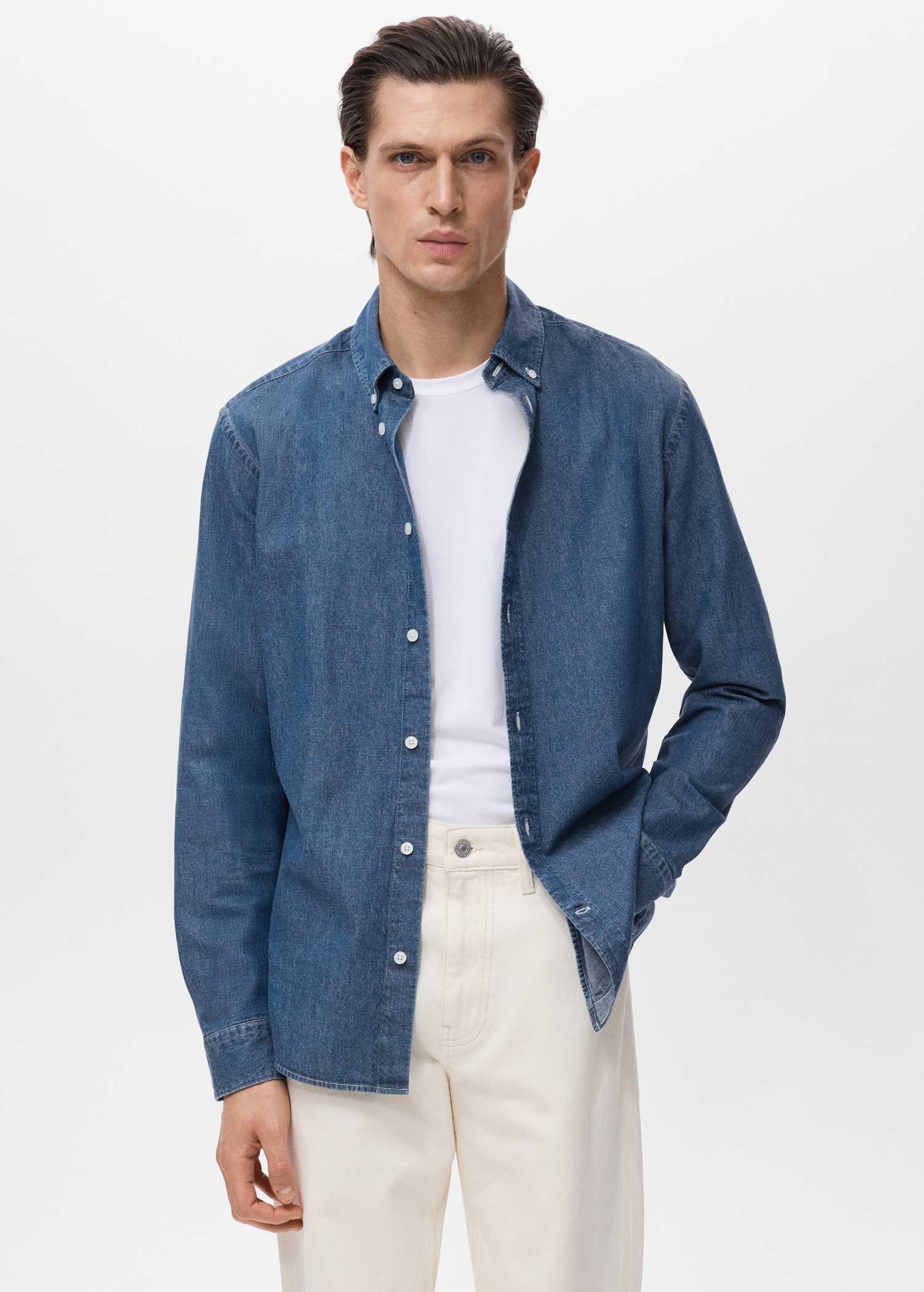 Regular fit denim shirt - Main Image