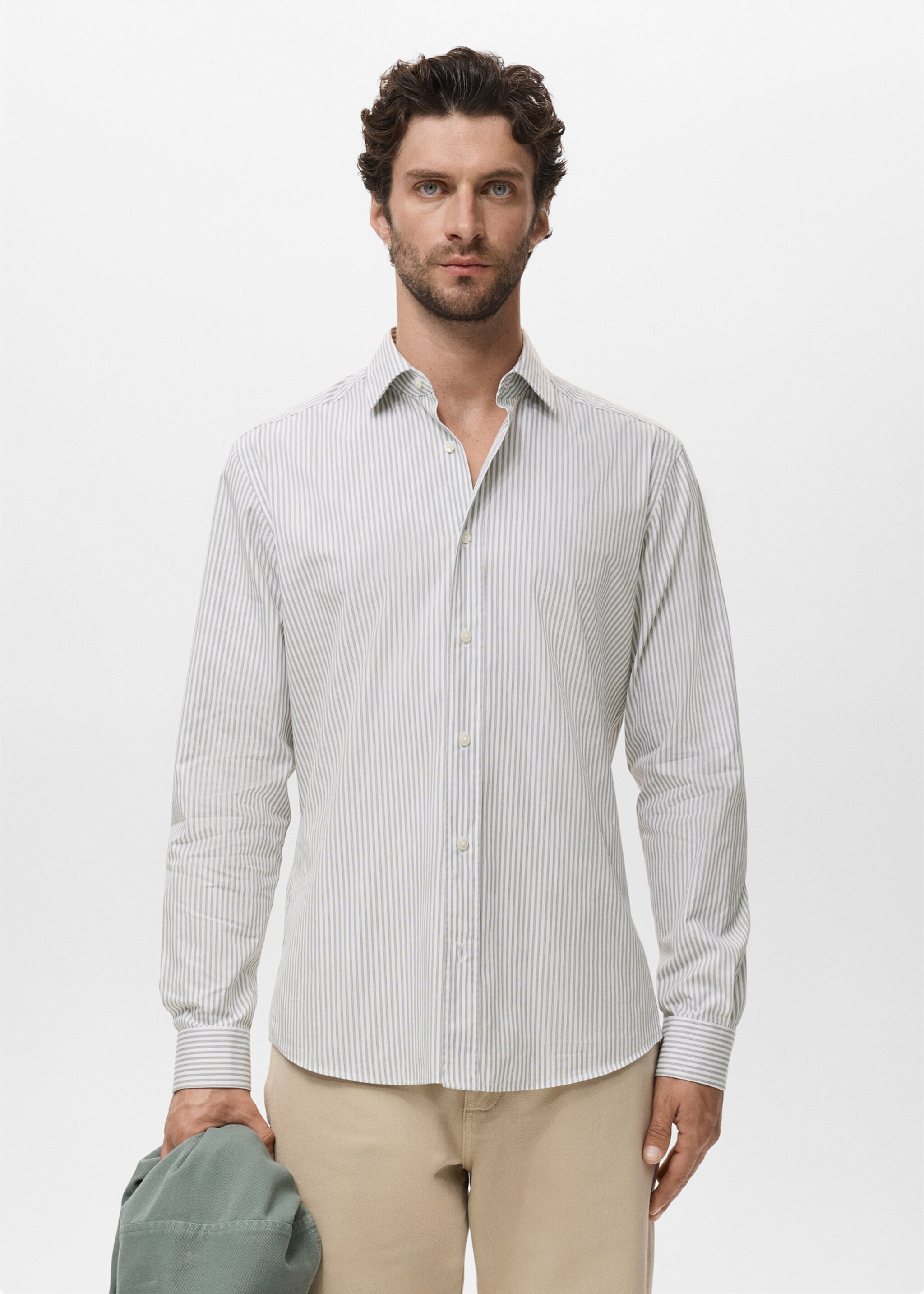 Chemise coton rayures regular-fit - Plan moyen