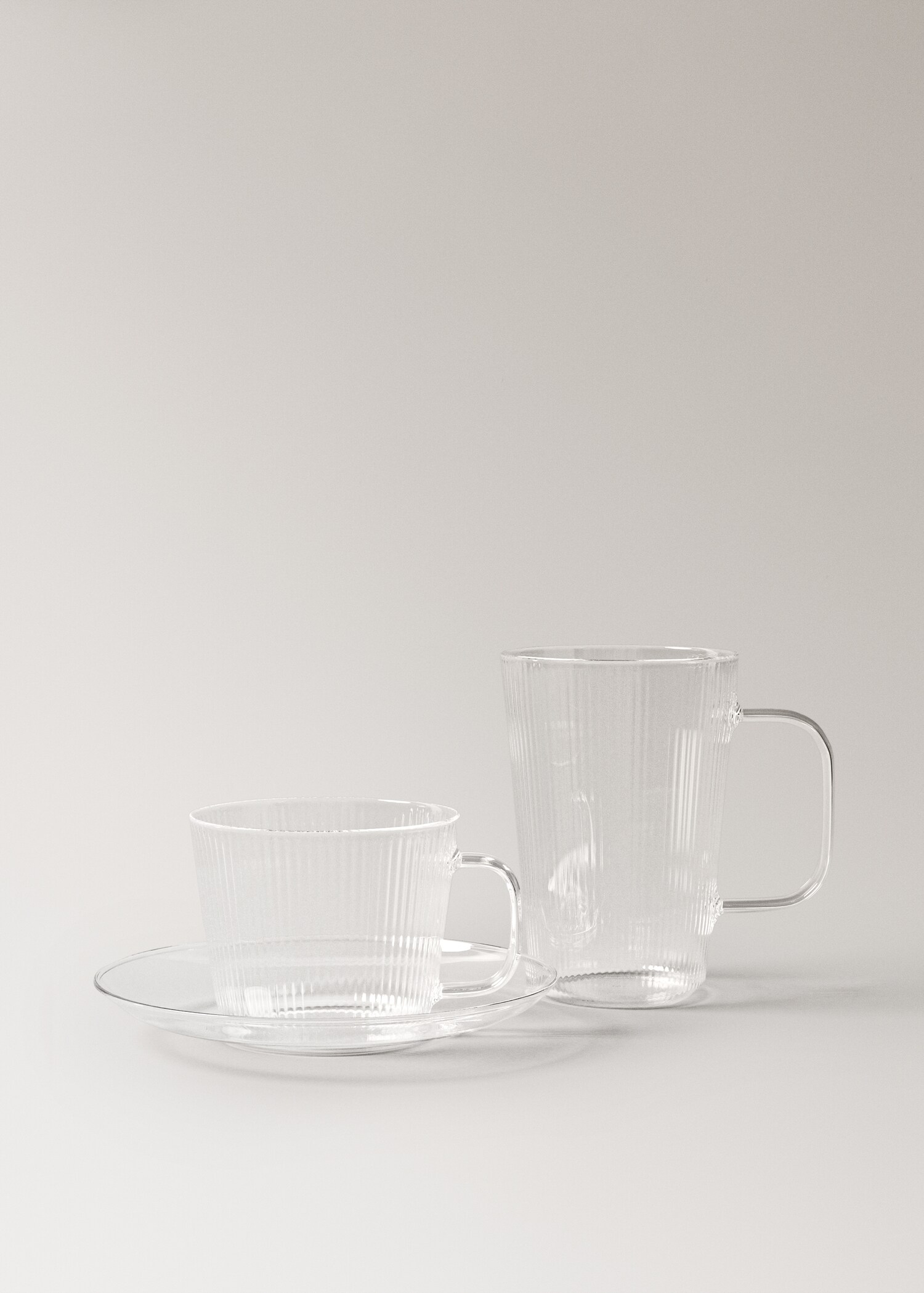 Borosilicate mug with embossed stripes - Λεπτομέρεια του προϊόντος 3