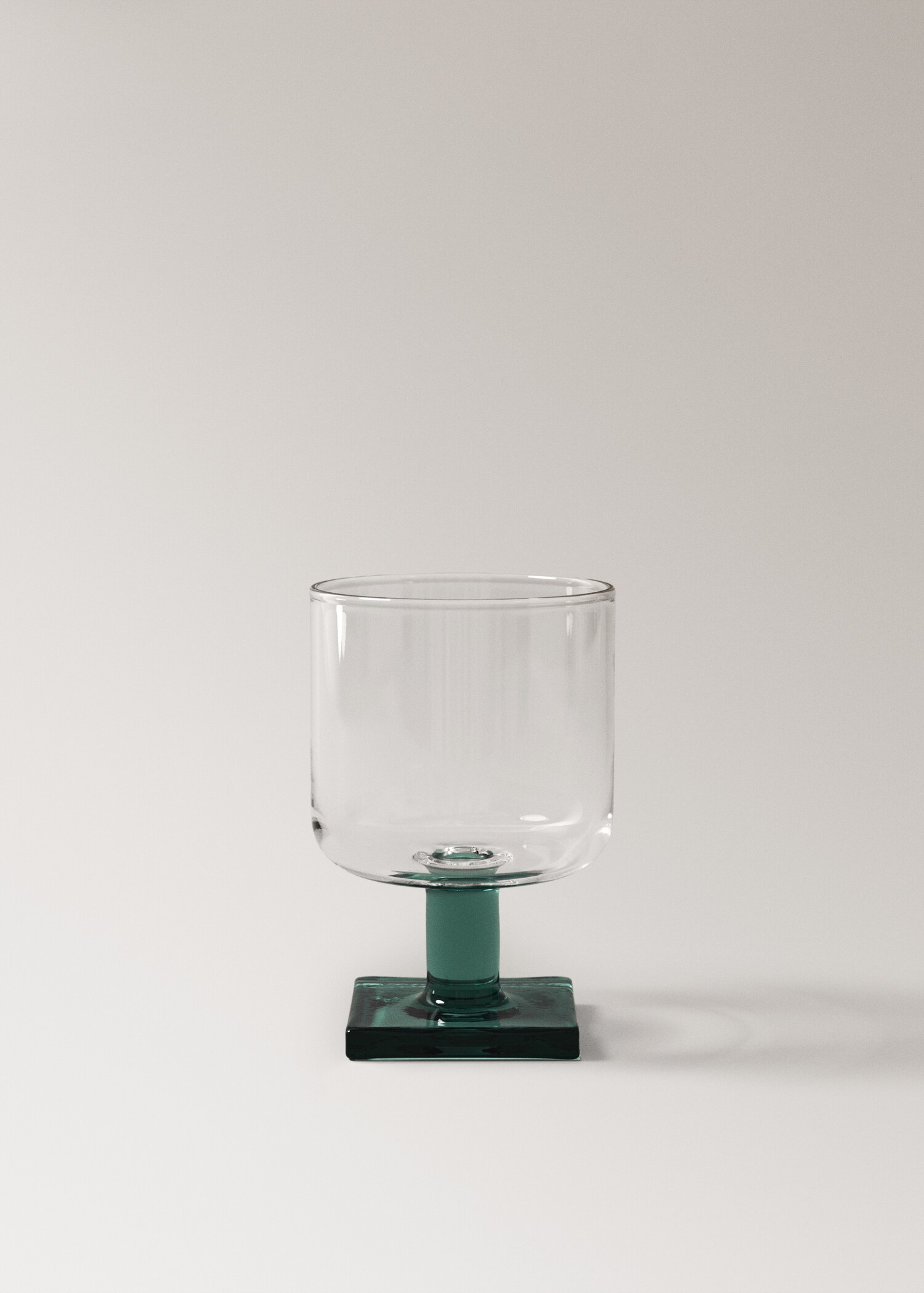 Borosilicate glass vase with coloured base - Article without model