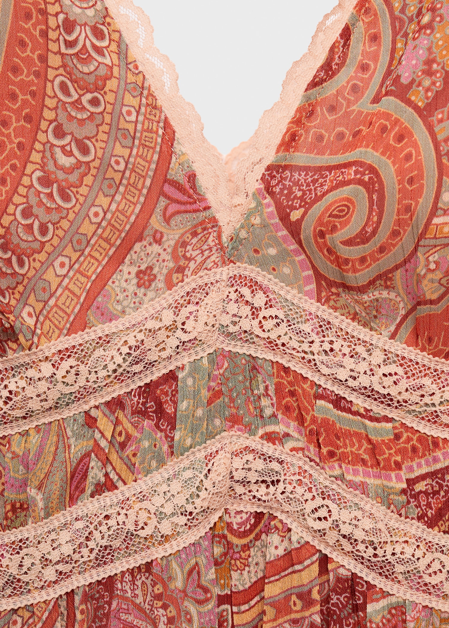 Haljina s paisley uzorkom i čipkom - Detalji artikla 8