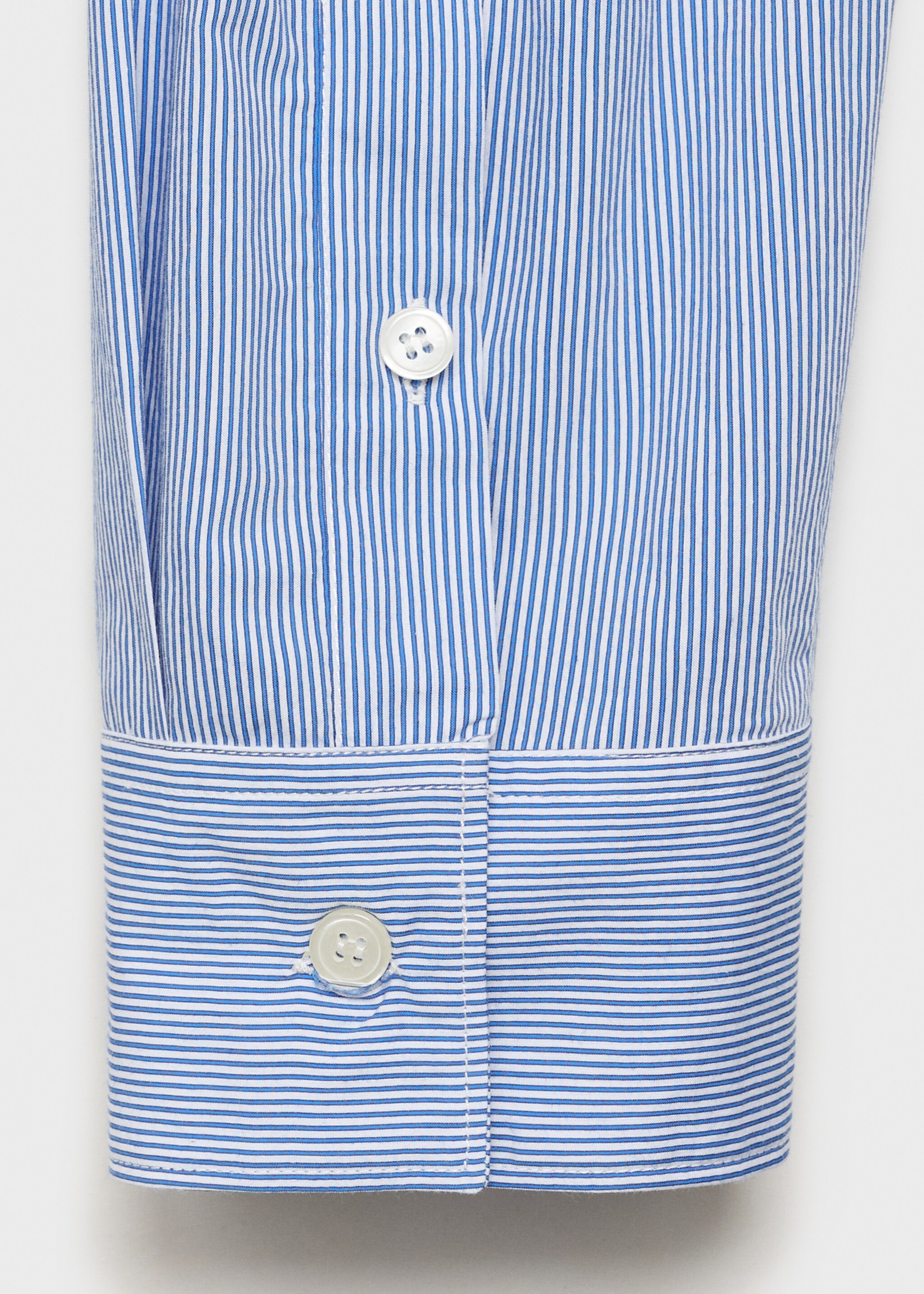Regular fit striped cotton shirt - Details of the article 0, Sky Blue. Ref: 17014450-00.