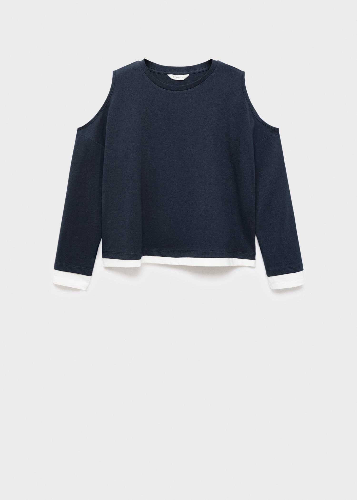 Cotton t-shirt with cut-out - Details of the article 8