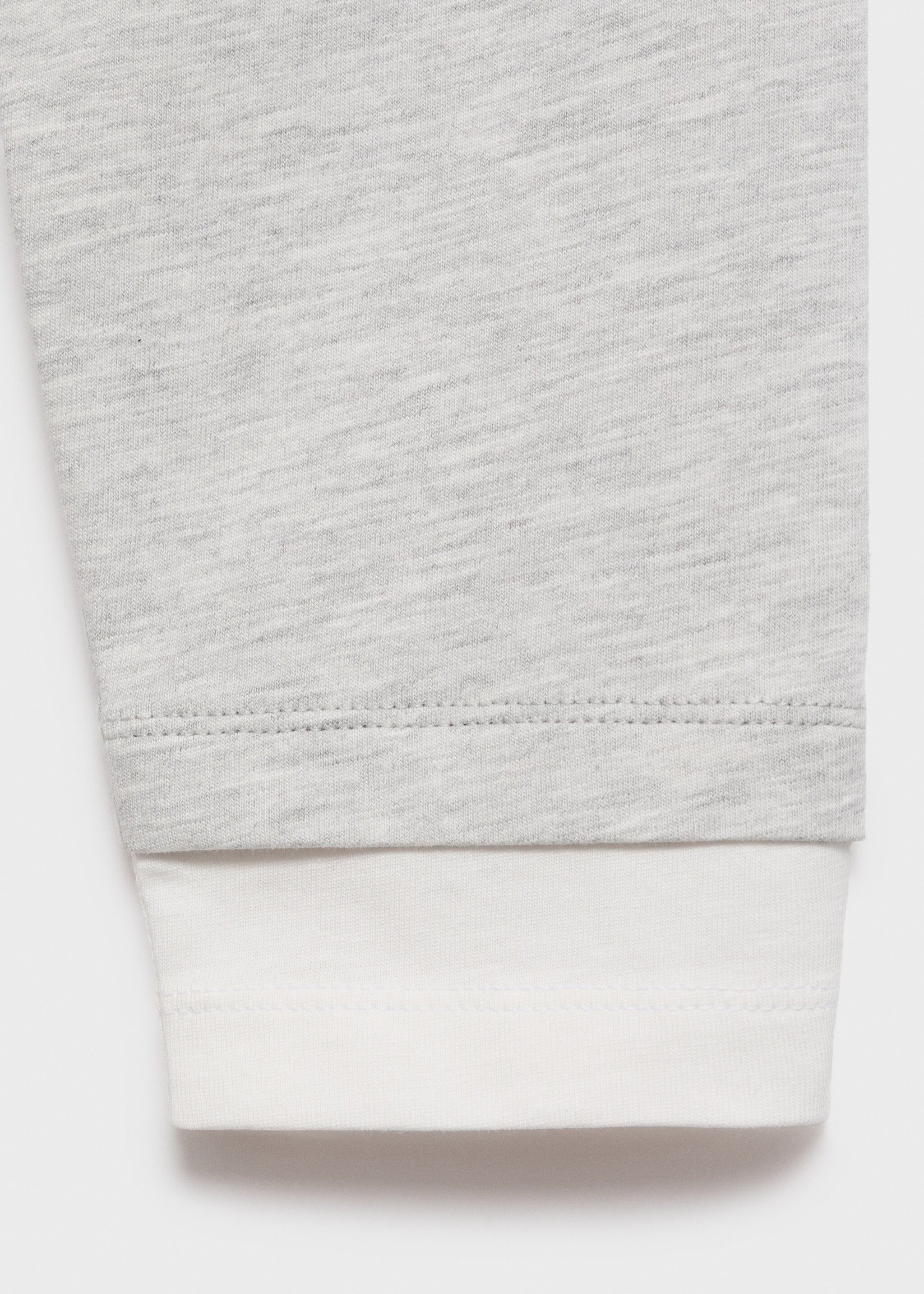 Cotton t-shirt with cut-out - Details of the article 0, Light Heather Grey. Ref: 17014779-00.