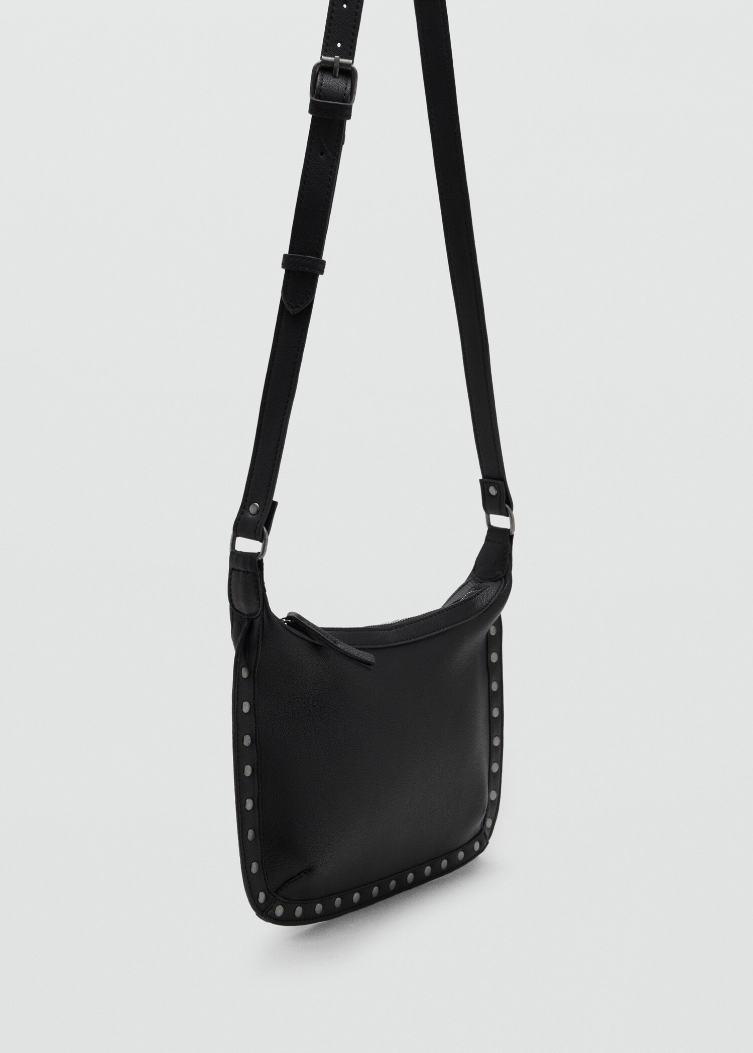 Lederhandtasche mit Nieten - Mittlere Ansicht