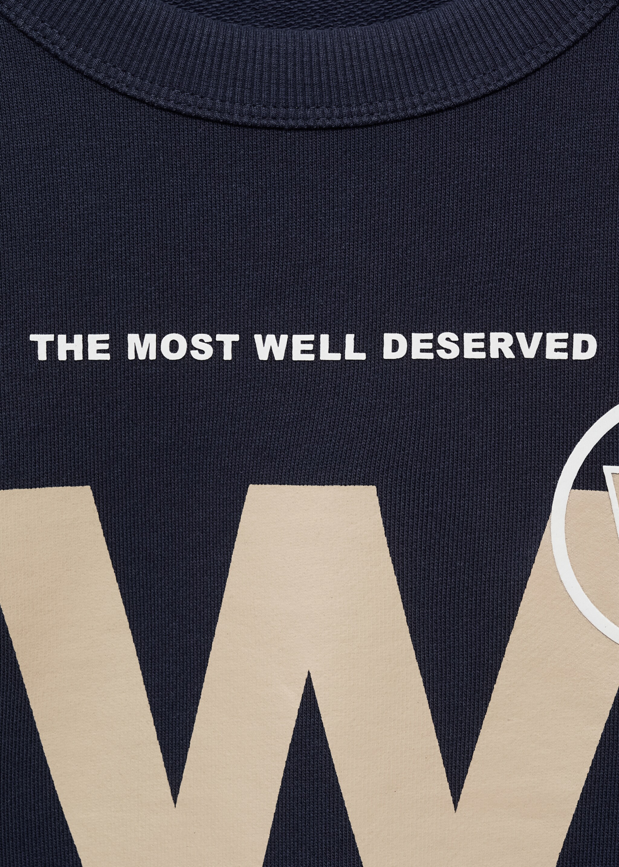Printed cotton sweatshirt - Details of the article 8, Navy. Ref: 17014784-00.