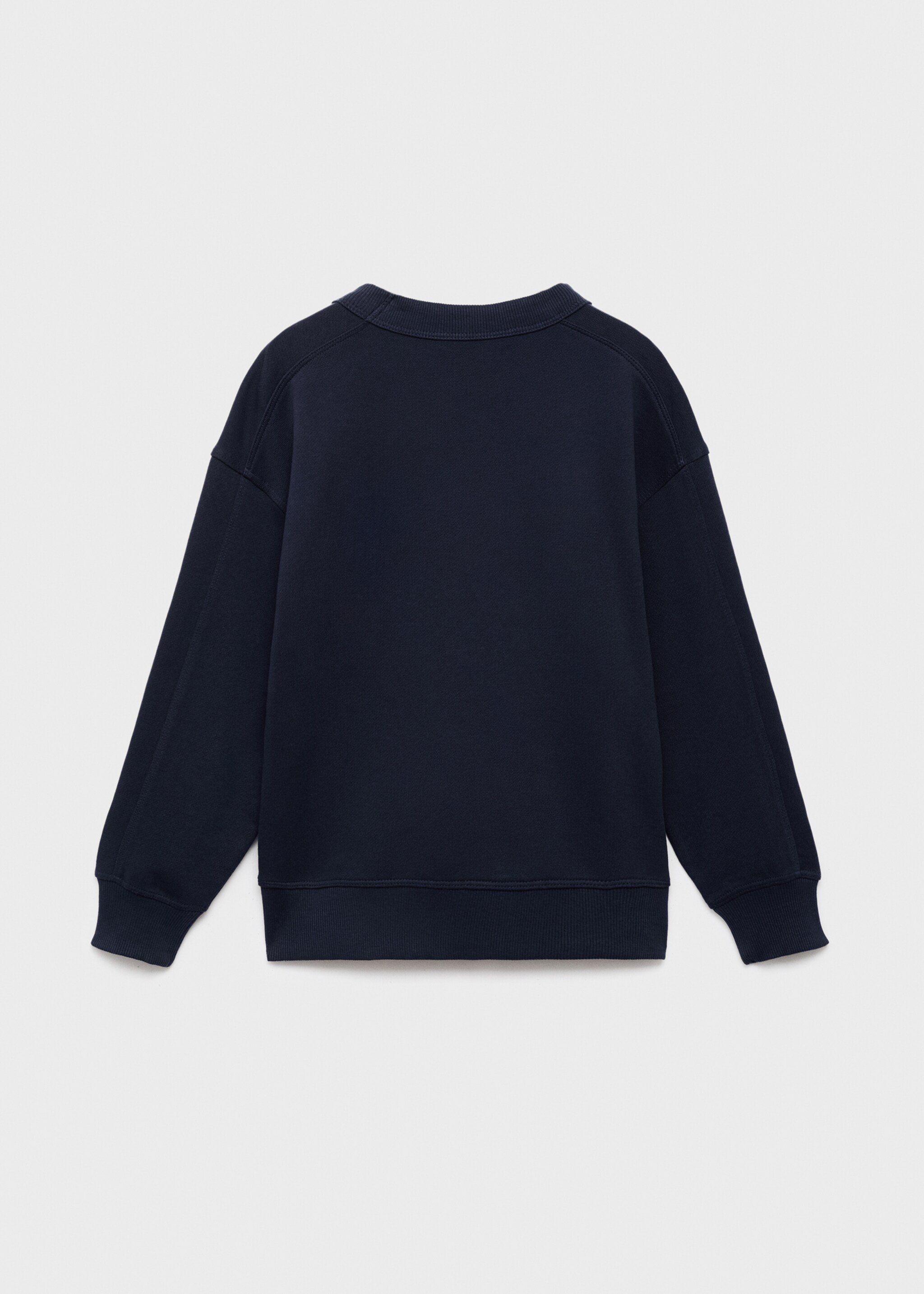 Printed cotton sweatshirt - Reverse of the article, Navy. Ref: 17014784-00.