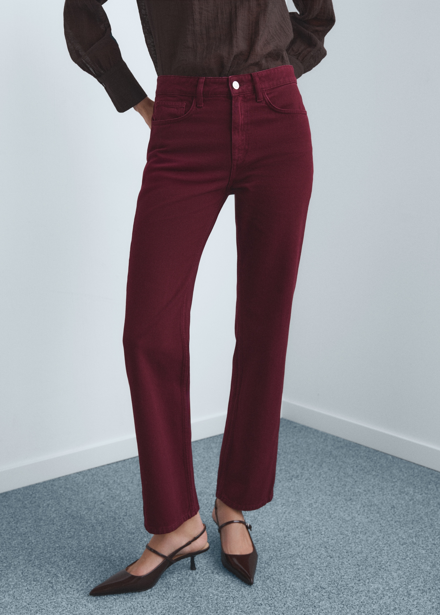 Matilda medium-rise straight-fit jeans Women MANGO Indonesia