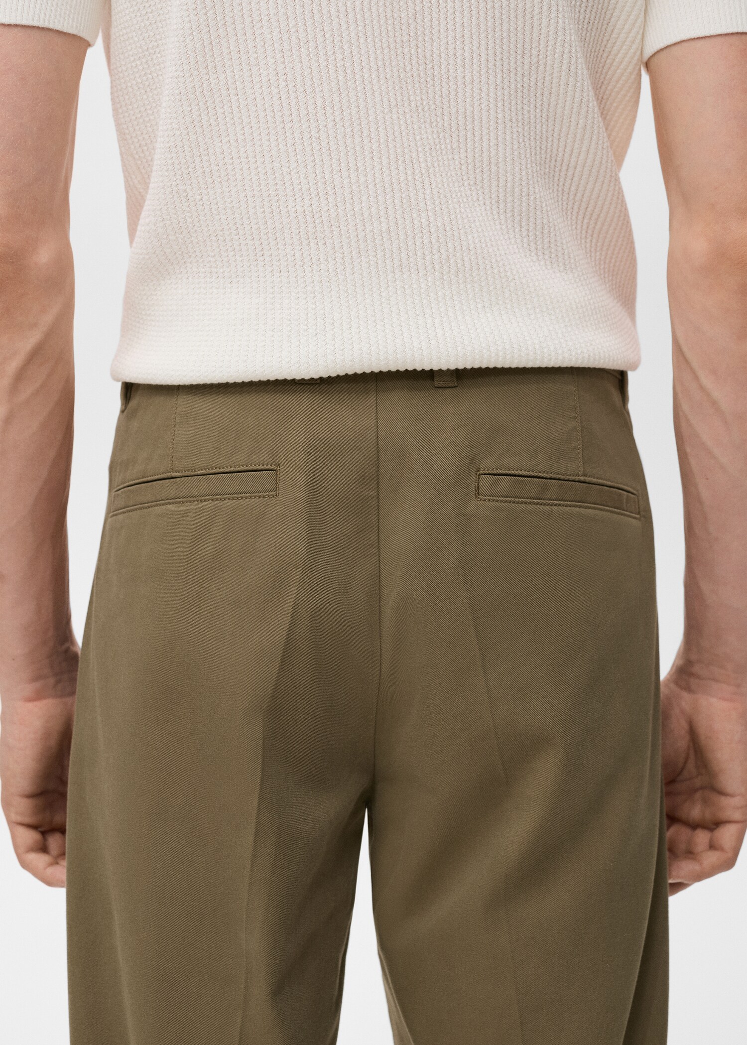 Pantalón recto pinzas algodón - Detalle del artículo 2