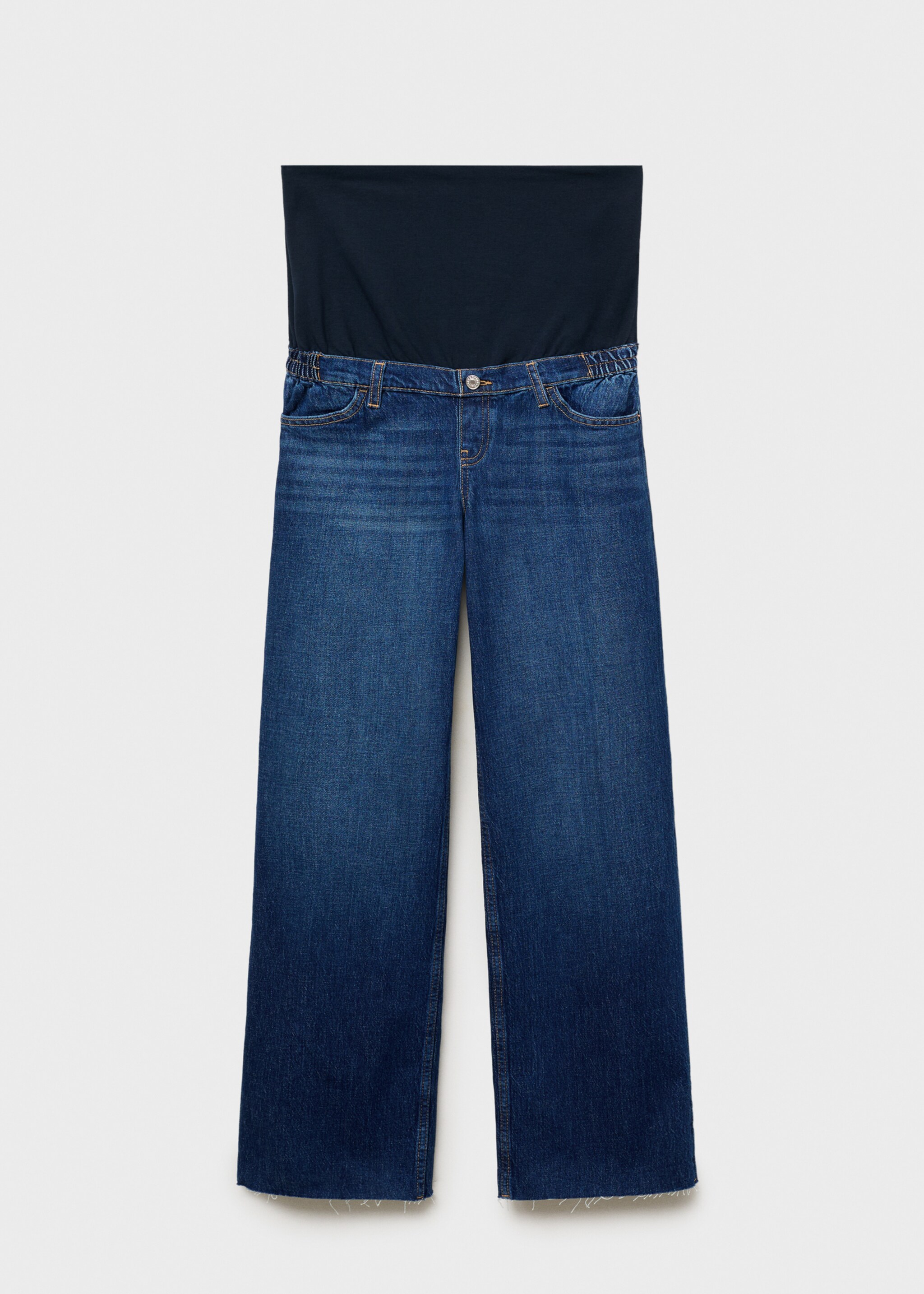Wide-leg maternity jeans - Article without model, Dark Blue. Ref: 17015148-00.