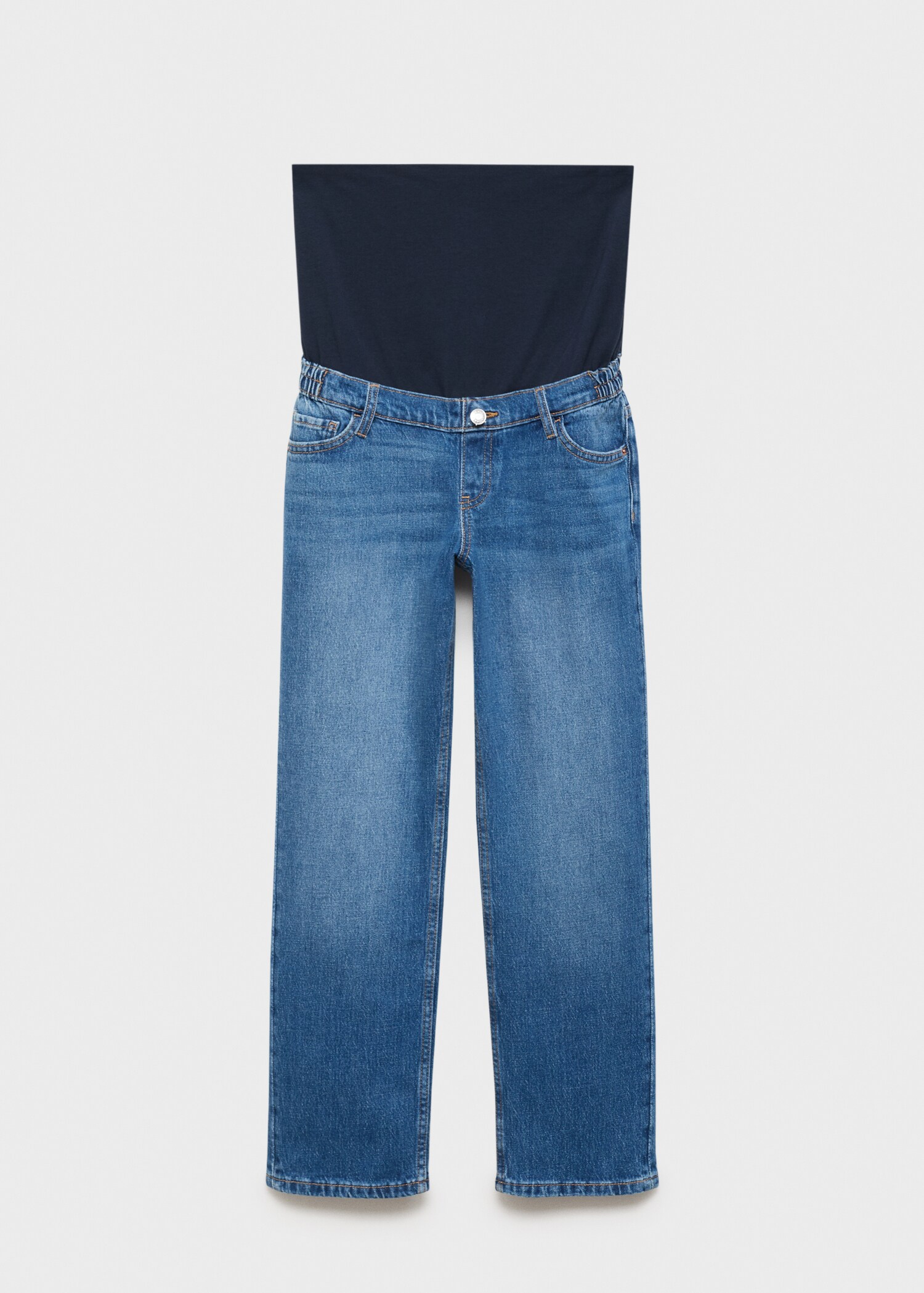 Crop straight-leg maternity jeans - Article without model