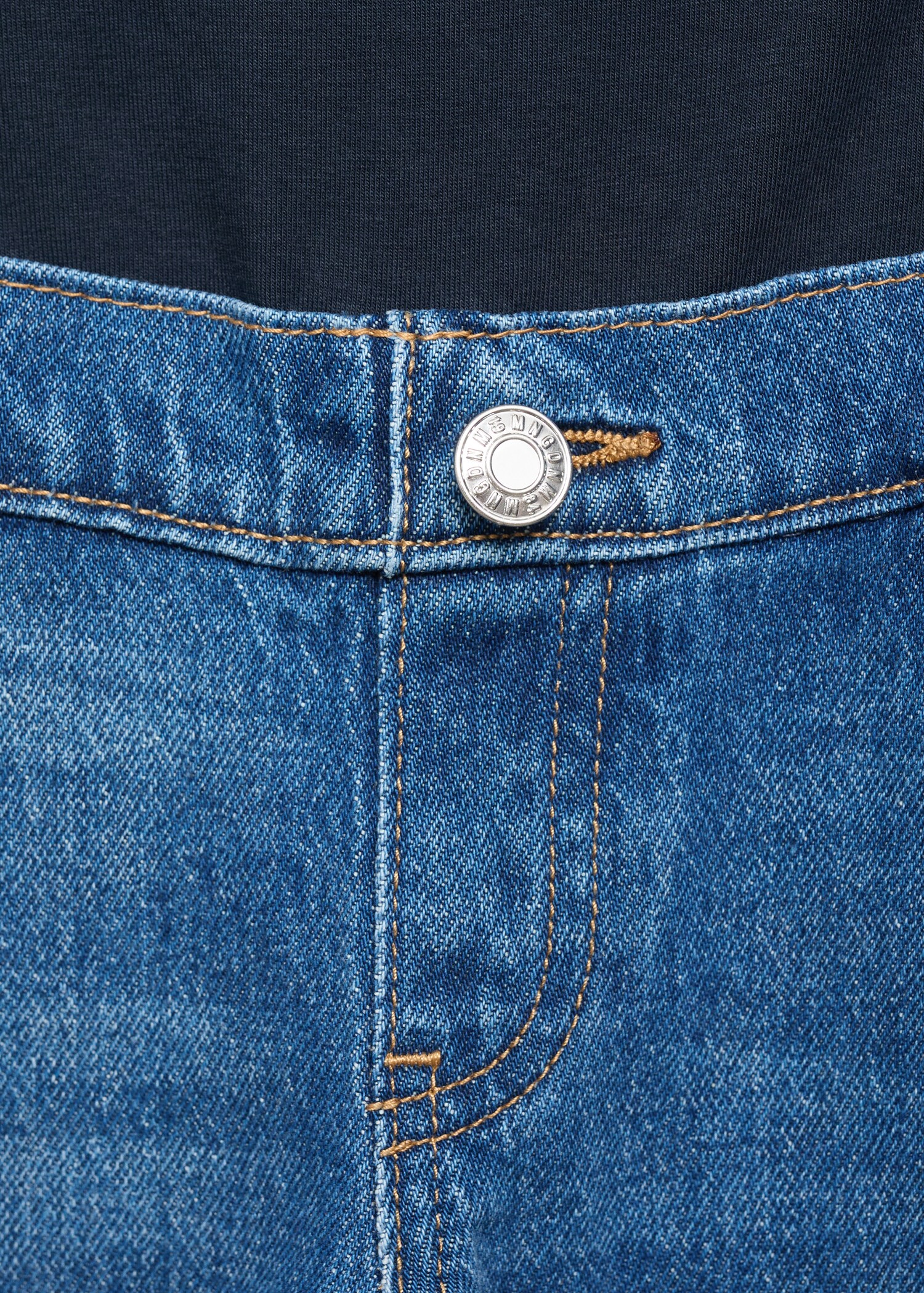 Crop straight-leg maternity jeans - Details of the article 0