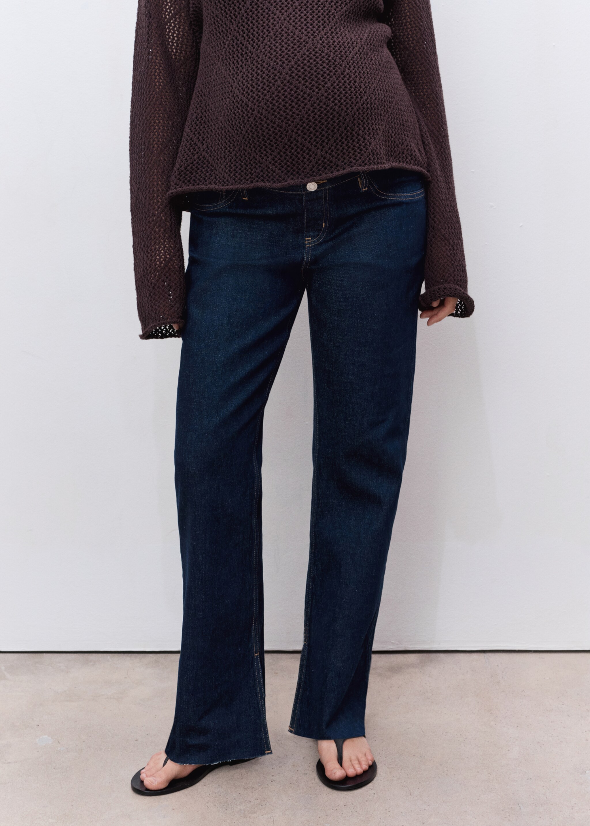 Maternity Straight Jeans - Medium plane, Open Blue. Ref: 17015150-00.
