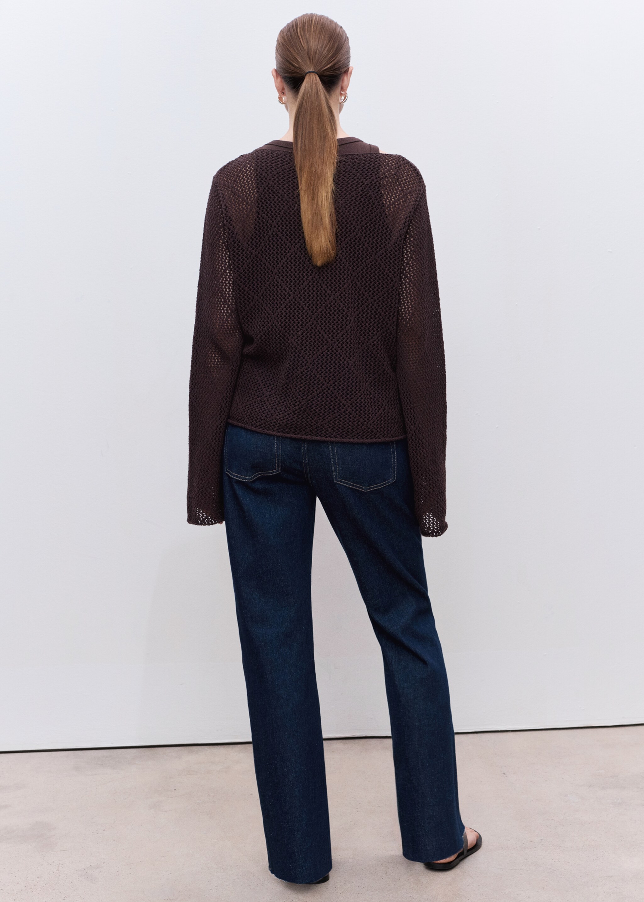 Maternity Straight Jeans - Reverse of the article, Open Blue. Ref: 17015150-00.