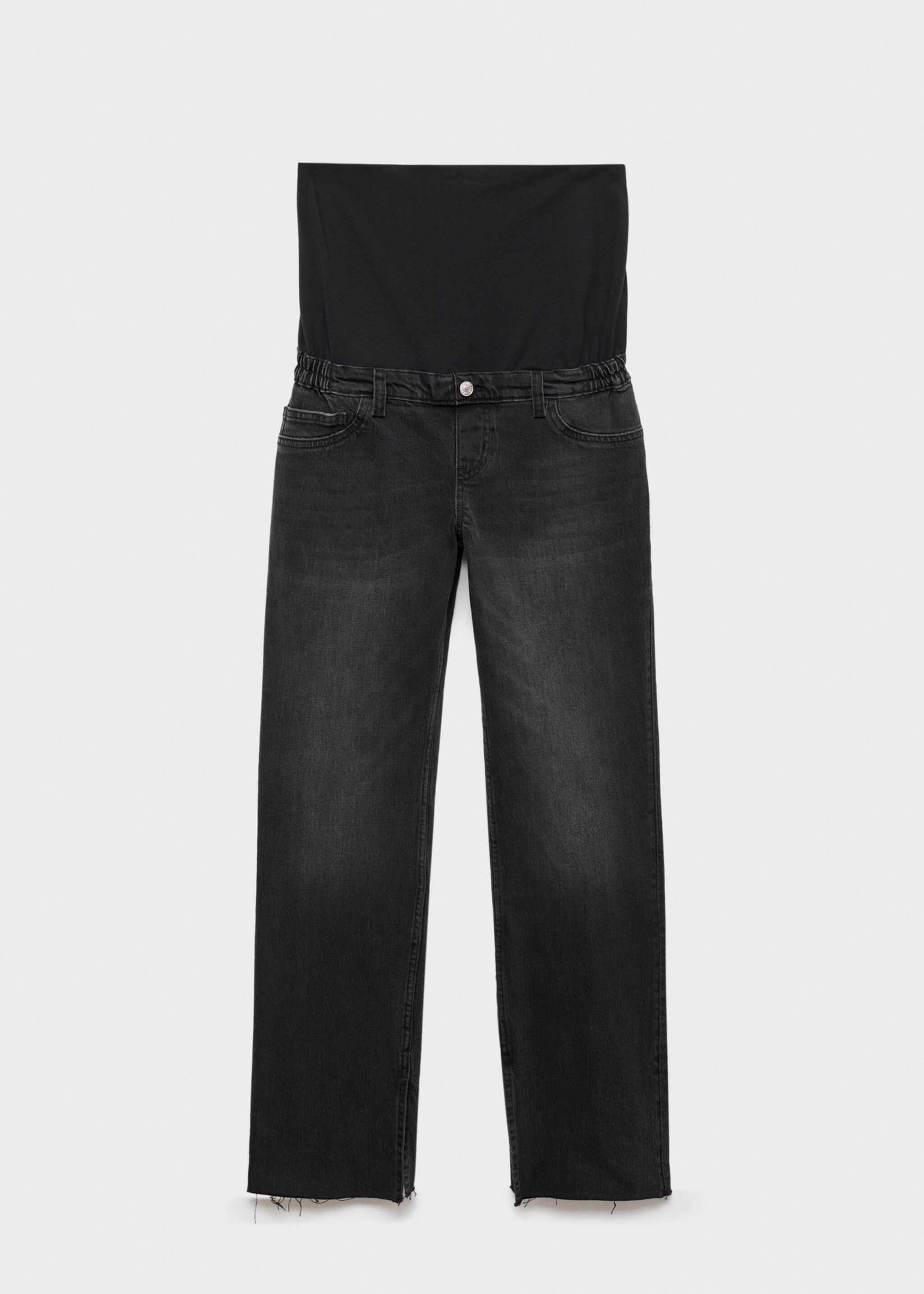 Maternity Straight Jeans - Article without model, Black denim. Ref: 17015151-00.