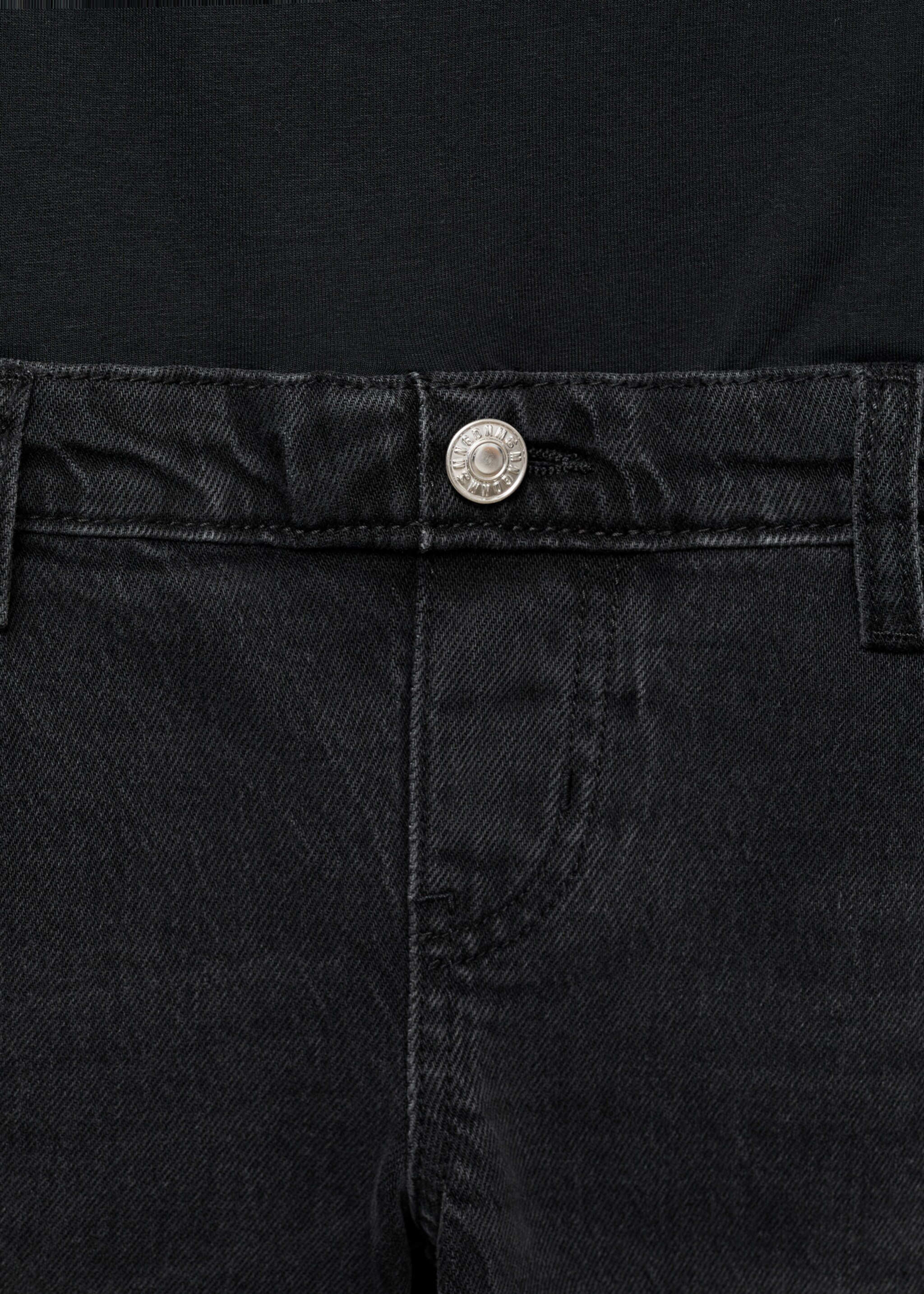 Maternity Straight Jeans - Details of the article 8, Black denim. Ref: 17015151-00.