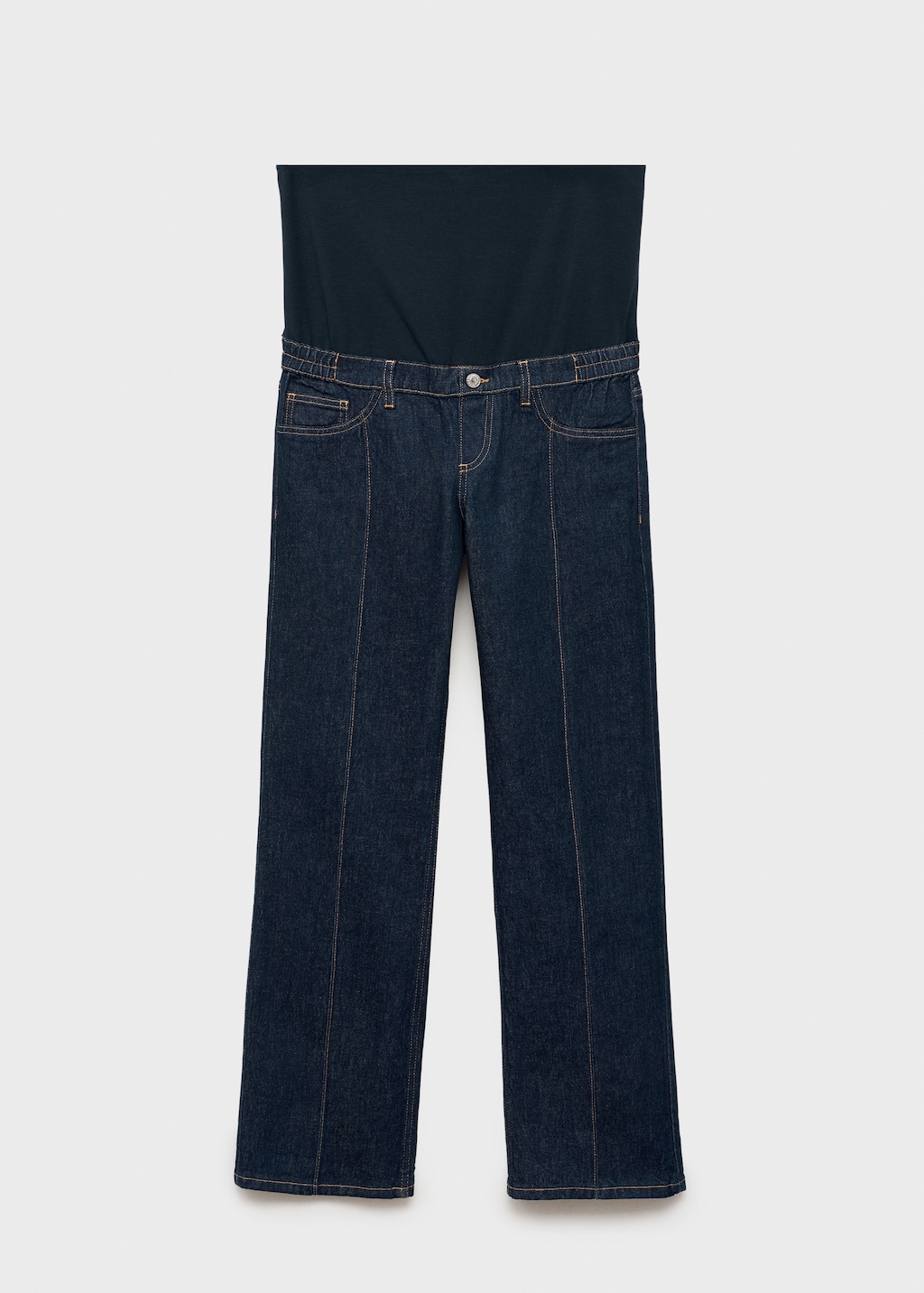 Straight-leg maternity jeans with stitching detail