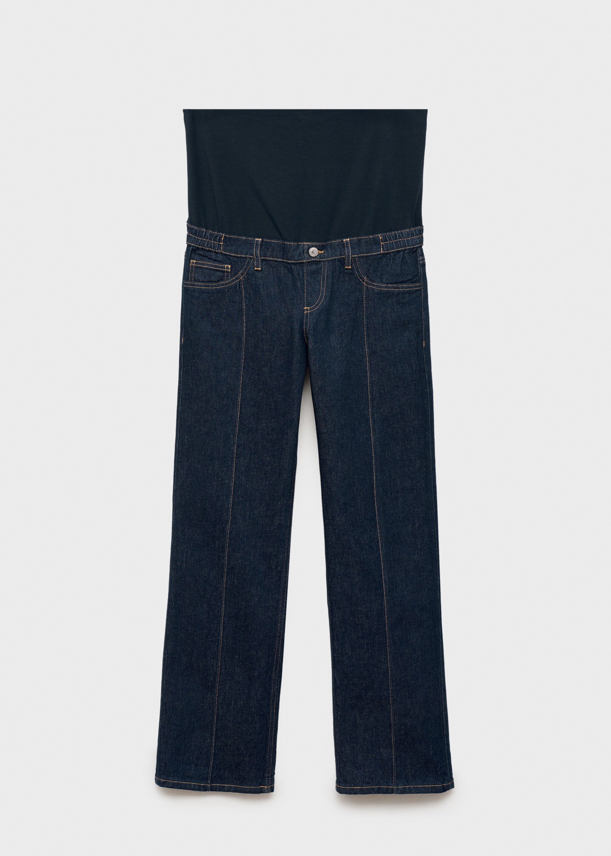 Jeans retos costuras premamá - Artigo sem modelo, Azul. Ref: 17015152-00.